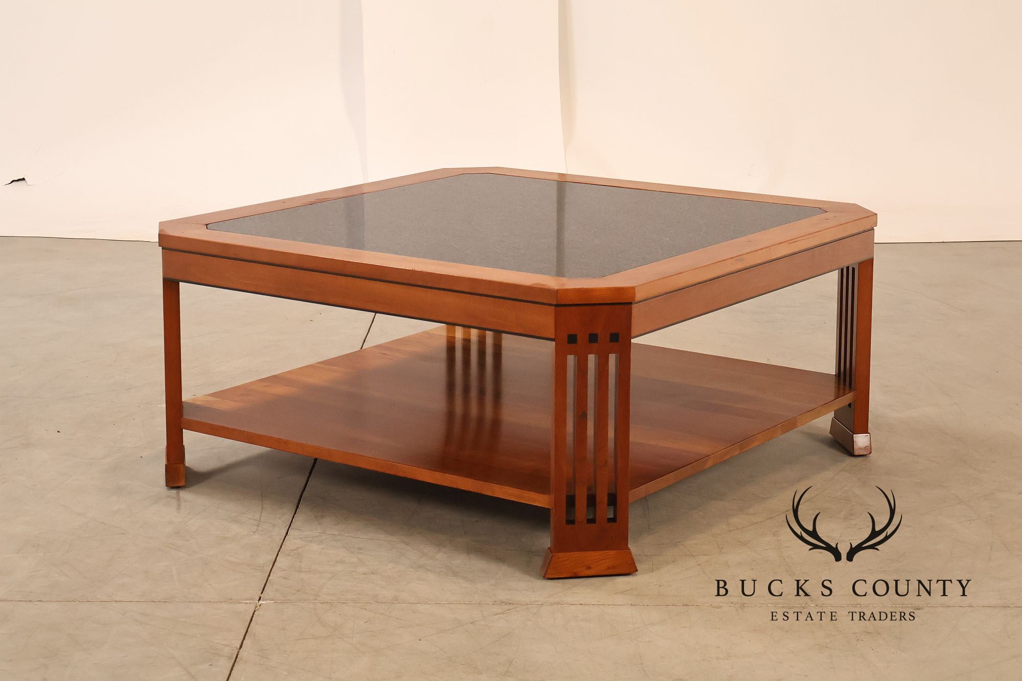 Stickley 21st Century Collection Granite Top Cherry Coffee Table