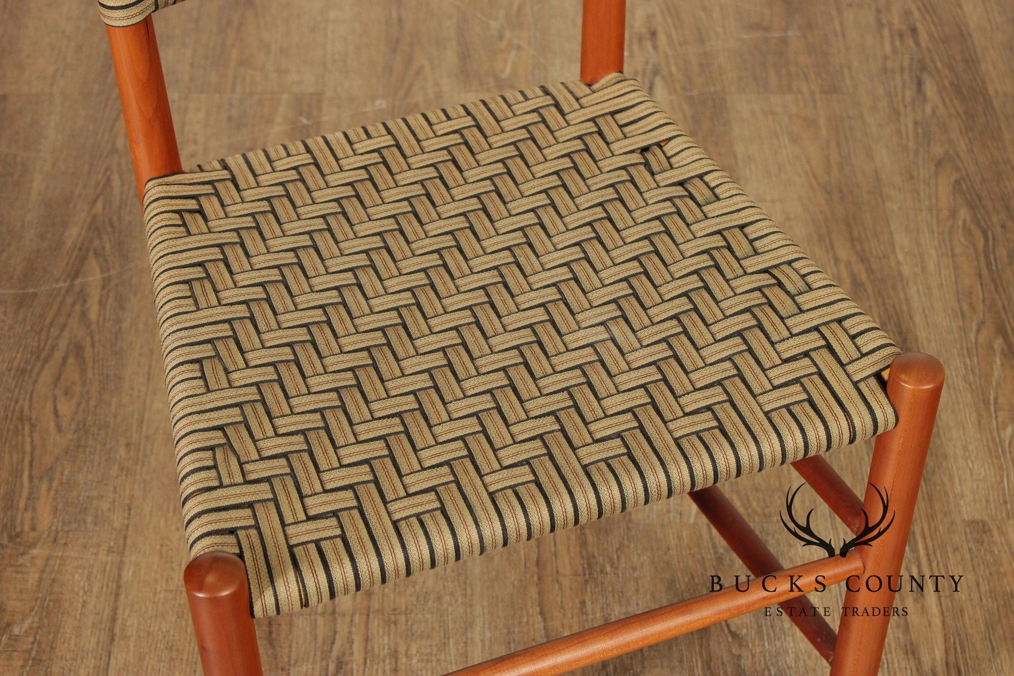 Ian Ingersoll Shaker Style Set of Eight Cherry Dining Chairs