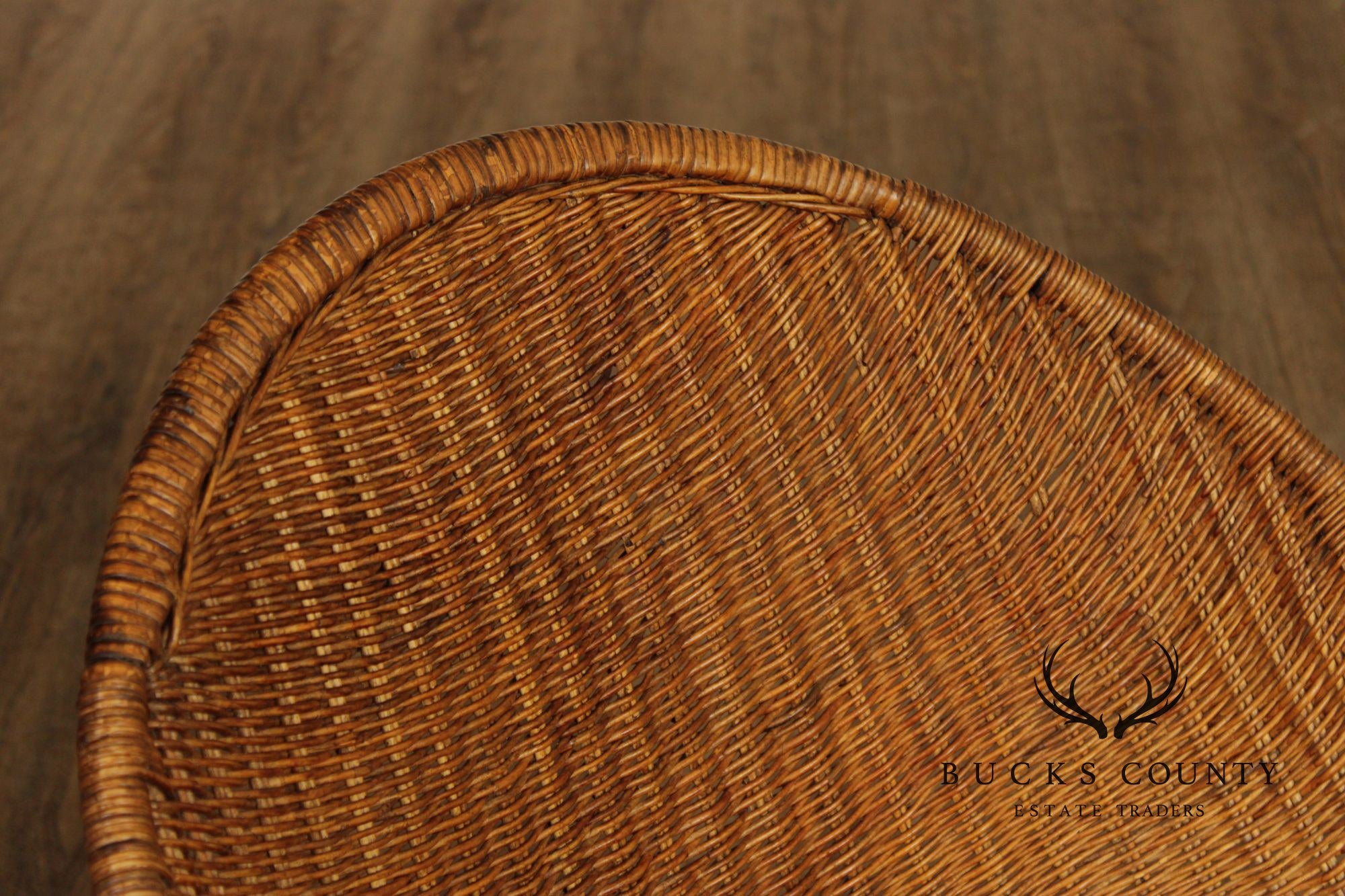 Francis Mair Attributed Mid Century Modern Wicker Lounge Chair