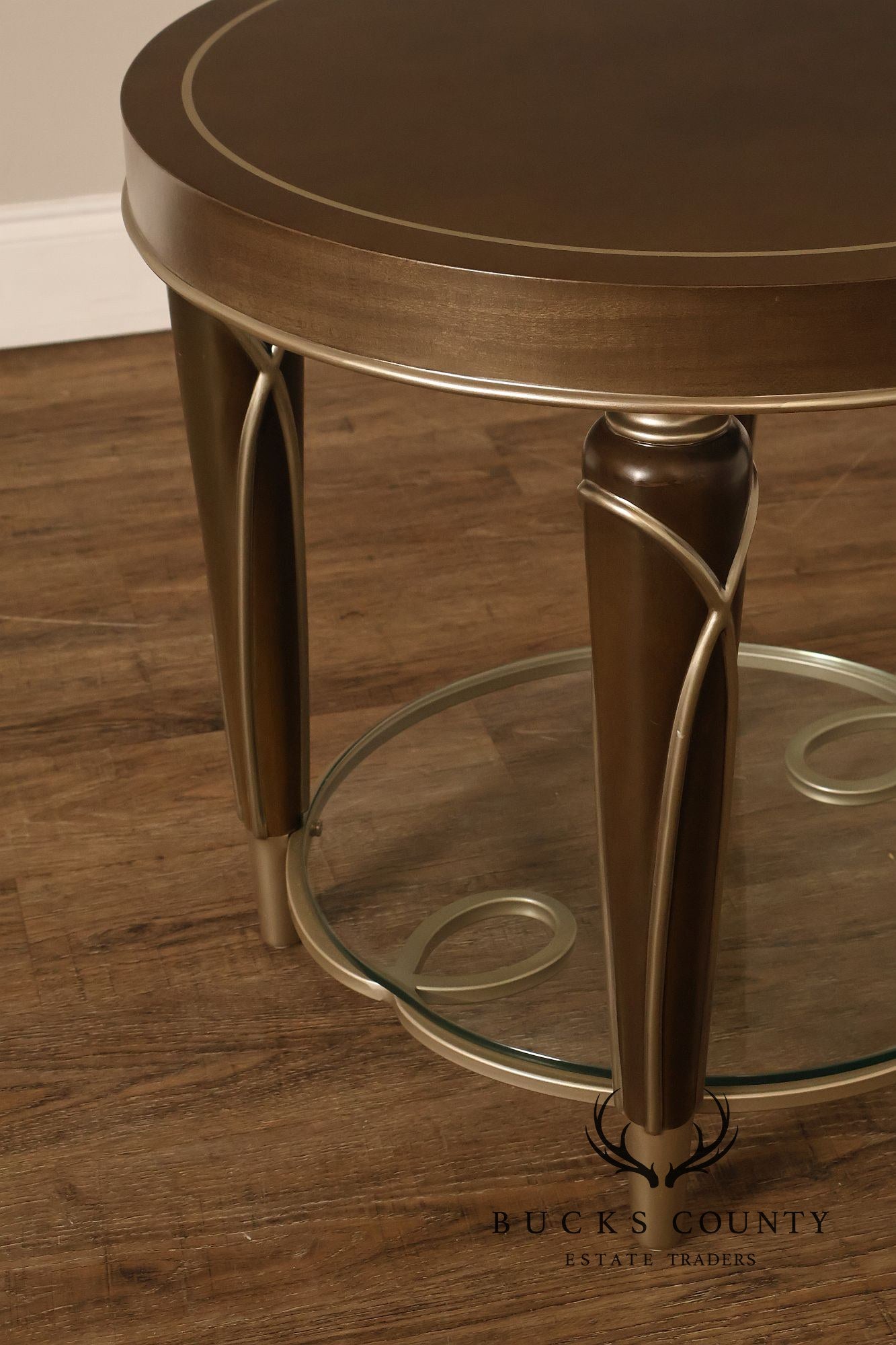 Michael Amini 'Villa Cherie' Round Two-Tier Side Table