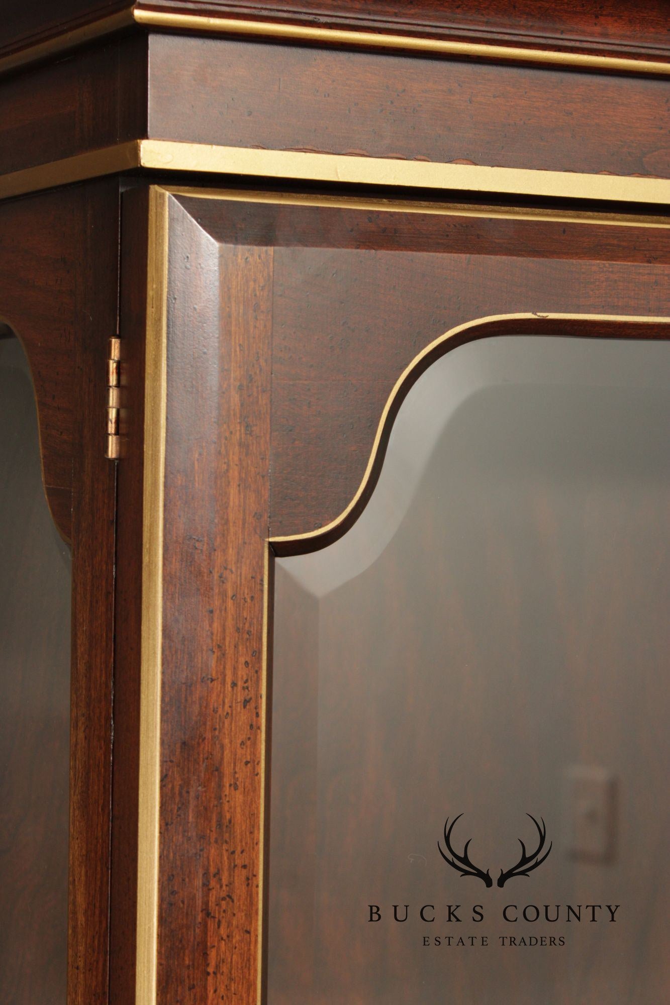 Union National Traditional Cherry Lighted Two Door Display Cabinet