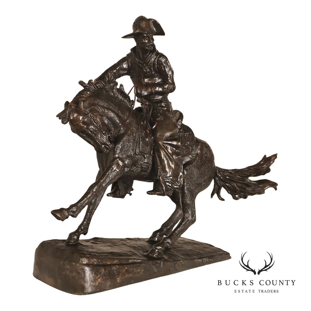 Frederick Remington Bronze Sculpture, 'The Cowboy'
