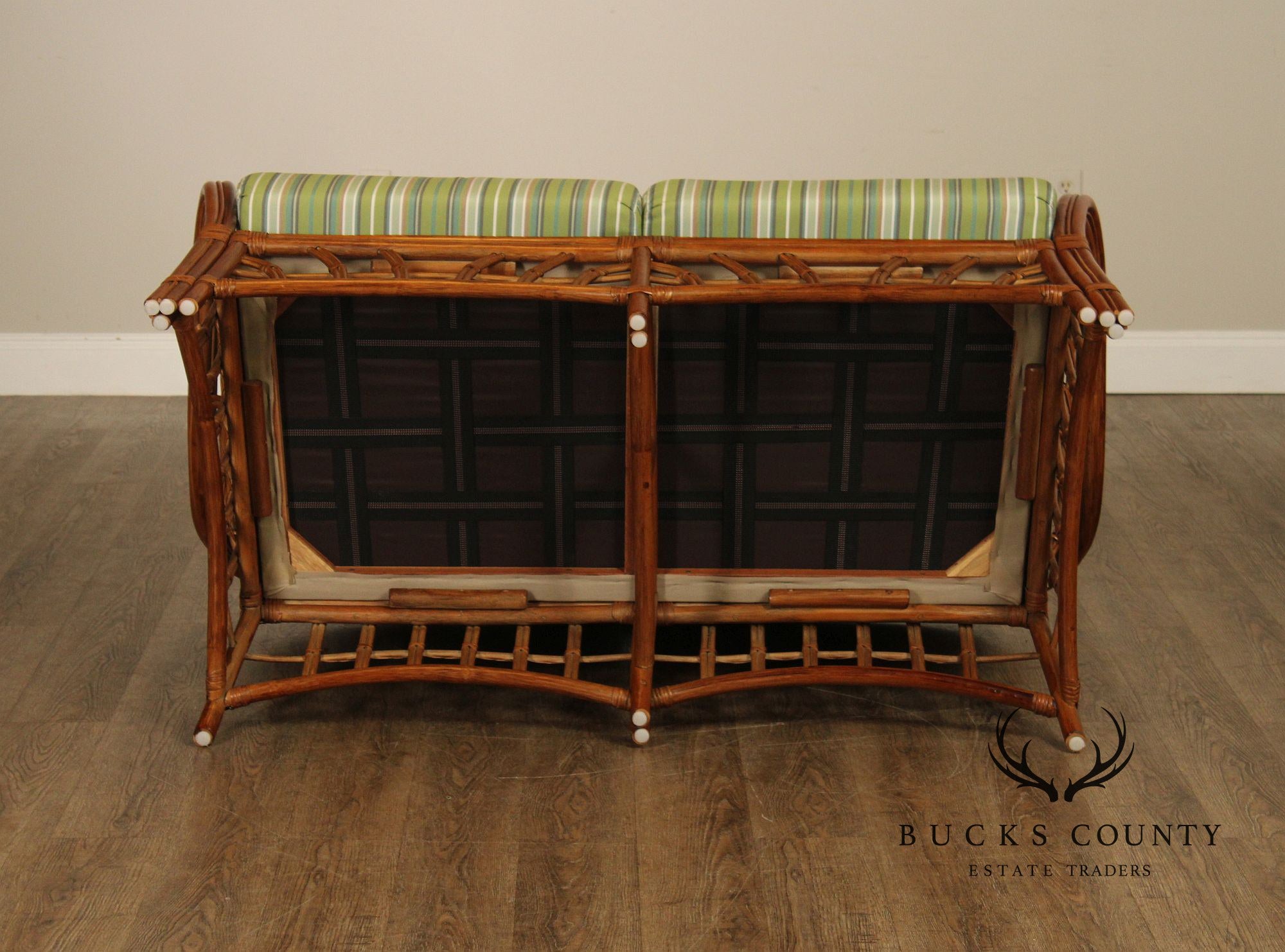 South Sea 'New Kauai' Rattan Loveseat With Sunbrella Cushions