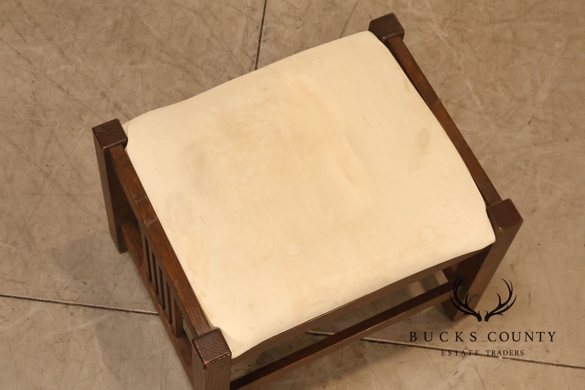 Stickley Mission Collection Oak Spindle Footstool