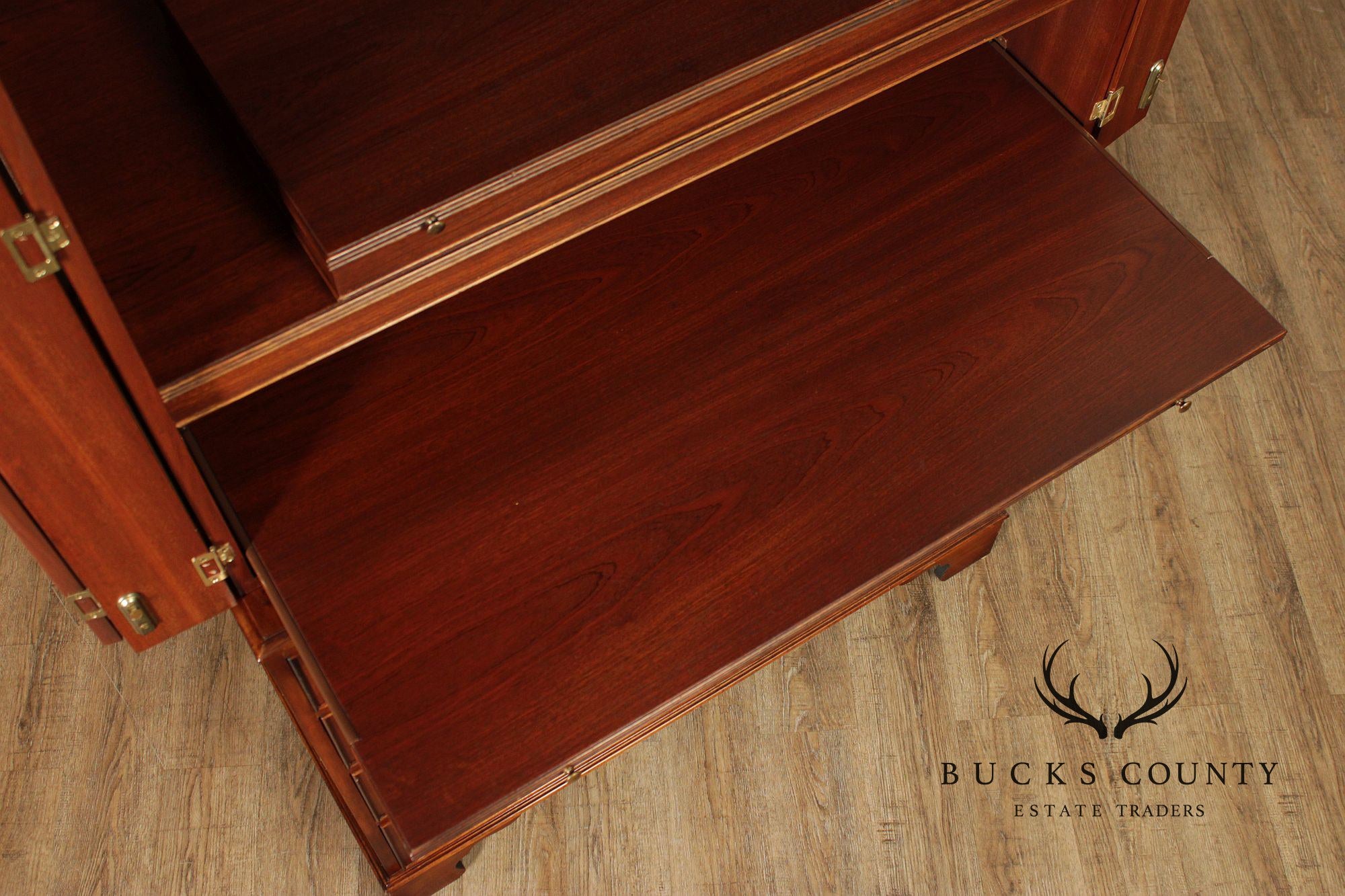 Trosby Furniture English Mahogany Armoire Cabinet