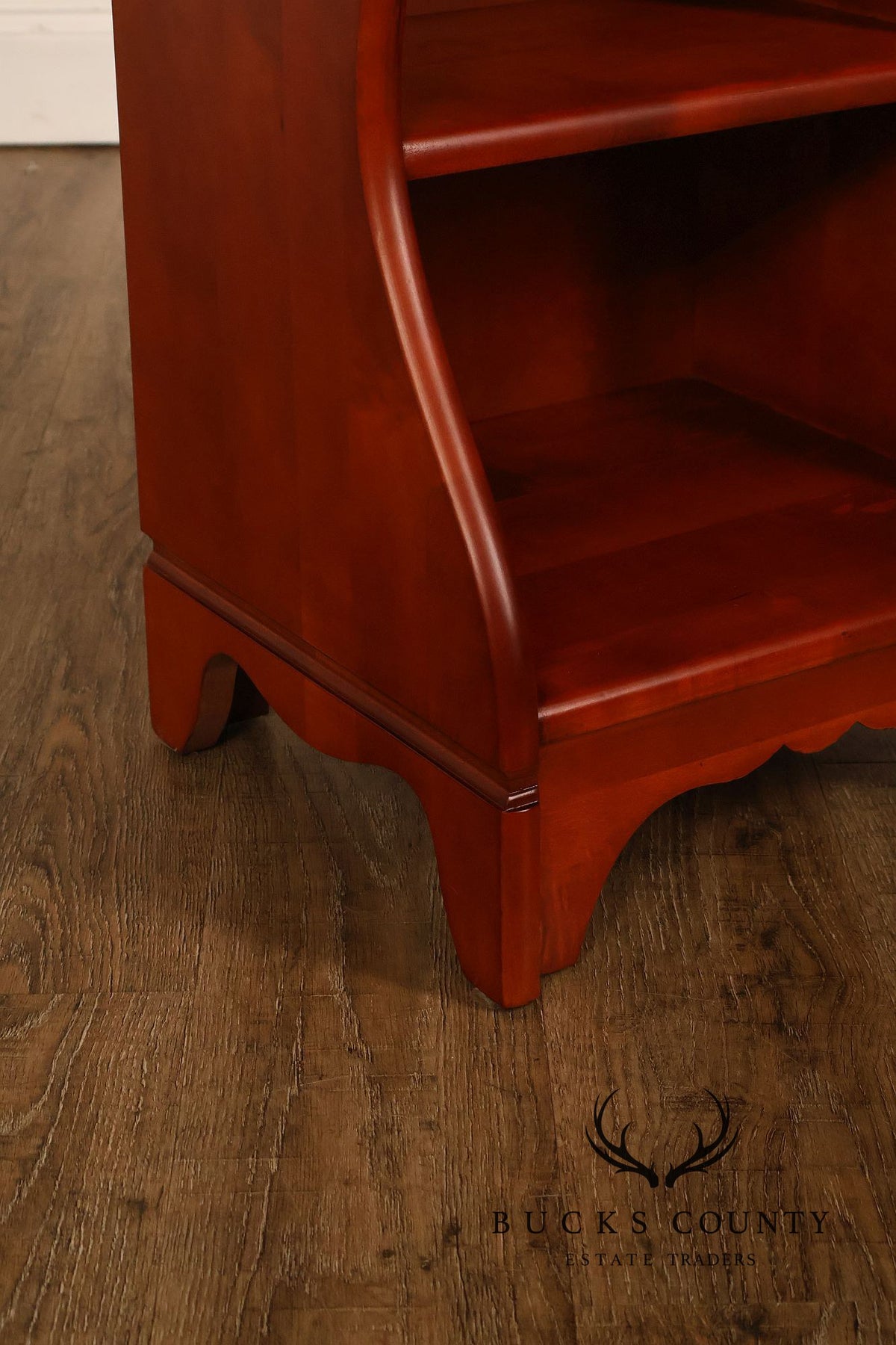 Traditional Maple One-Drawer Open Shelf Nightstand