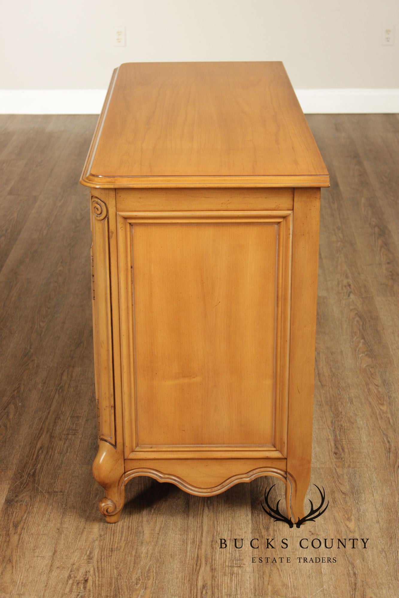 J.L. Metz Furniture French Louis XV Style Fruitwood Server Cabinet