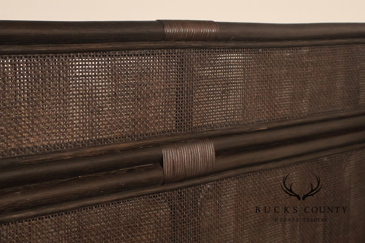 Arhaus Maya King Size Faux Bamboo And Cane Bed