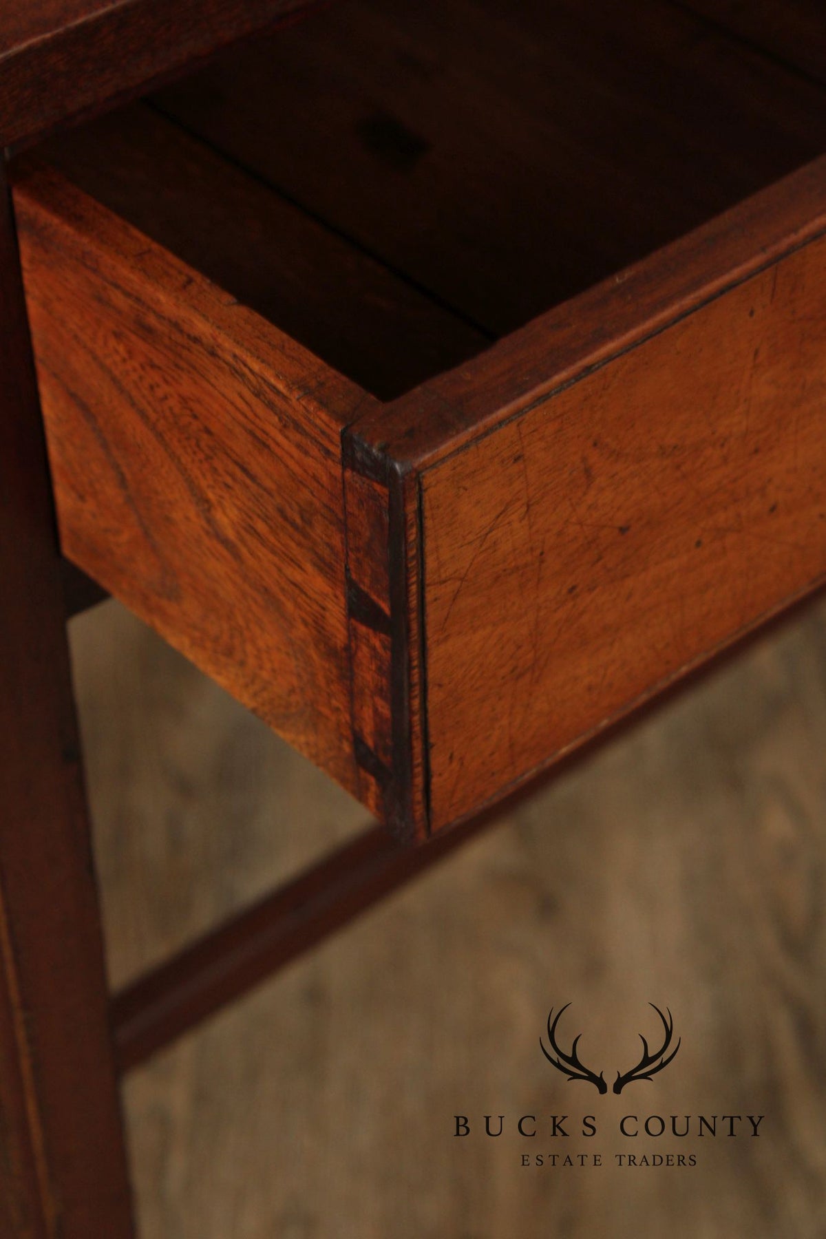 Antique Mahogany Two-Drawer Console Table