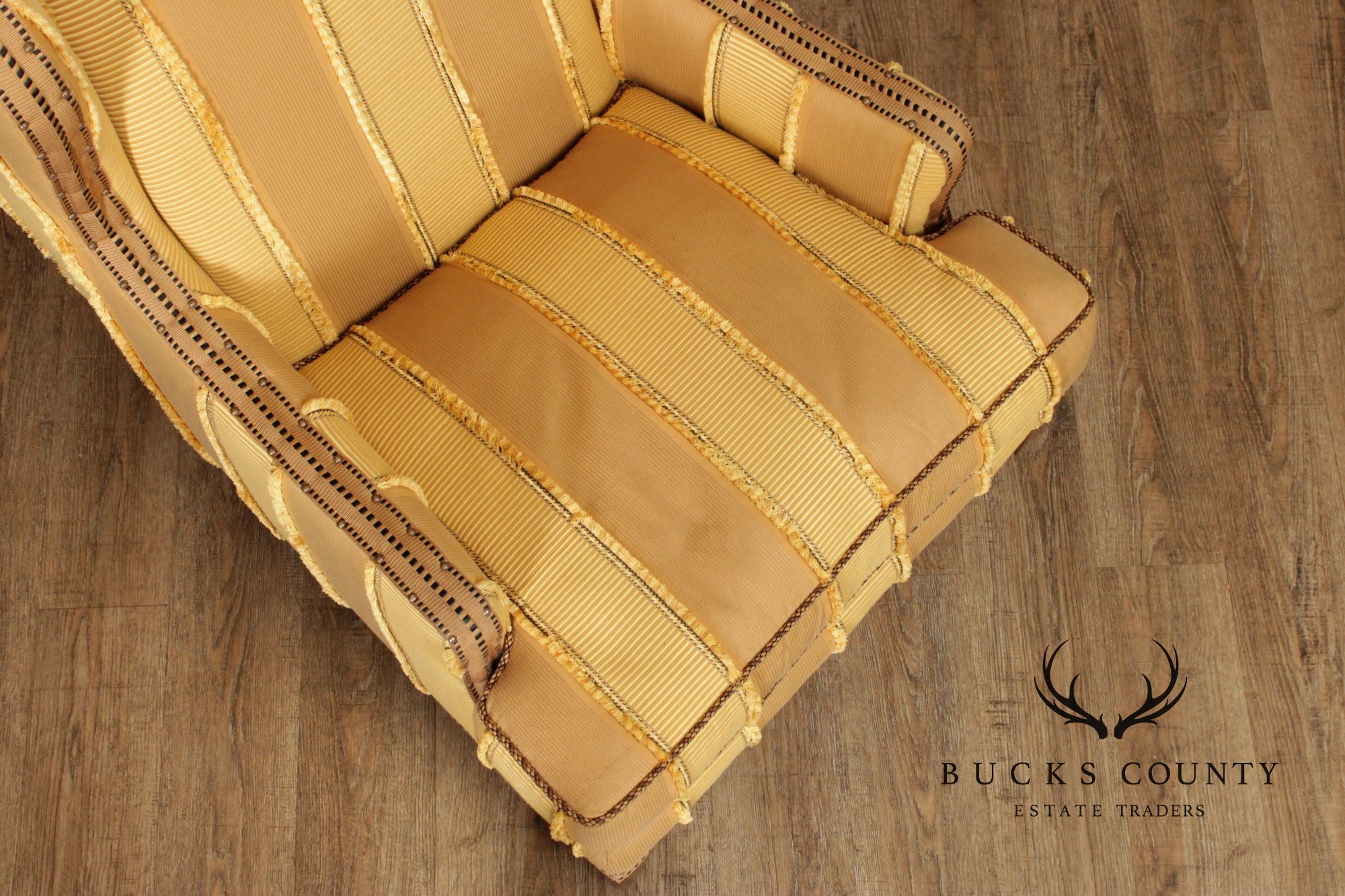 Greg Jordan Custom Scalamandre Upholstered Wingback Chair