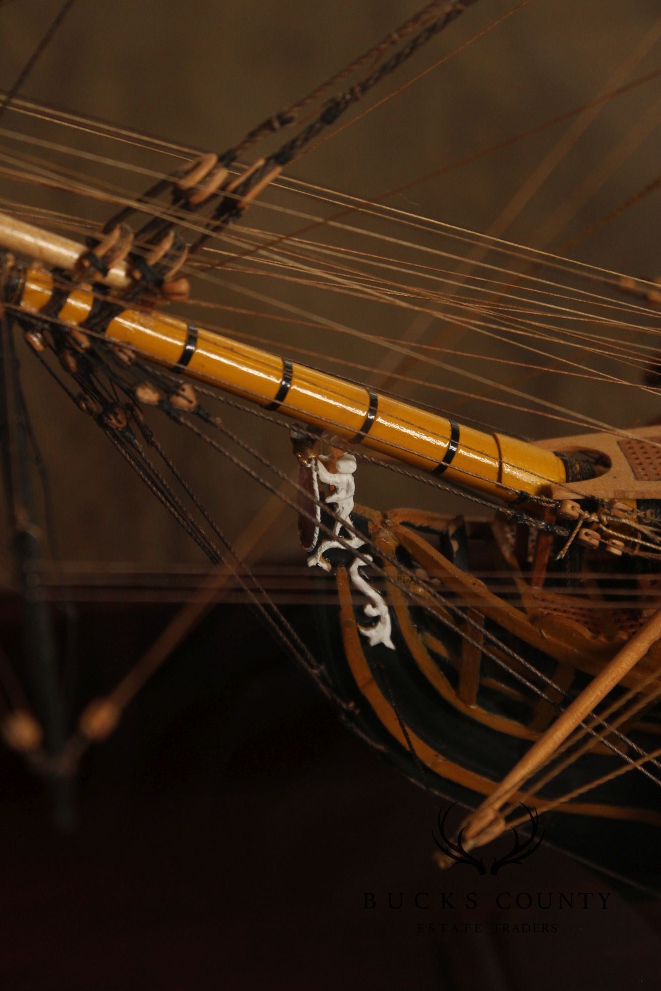 Model Ship 'HMS Victory' In Wooden Display Case