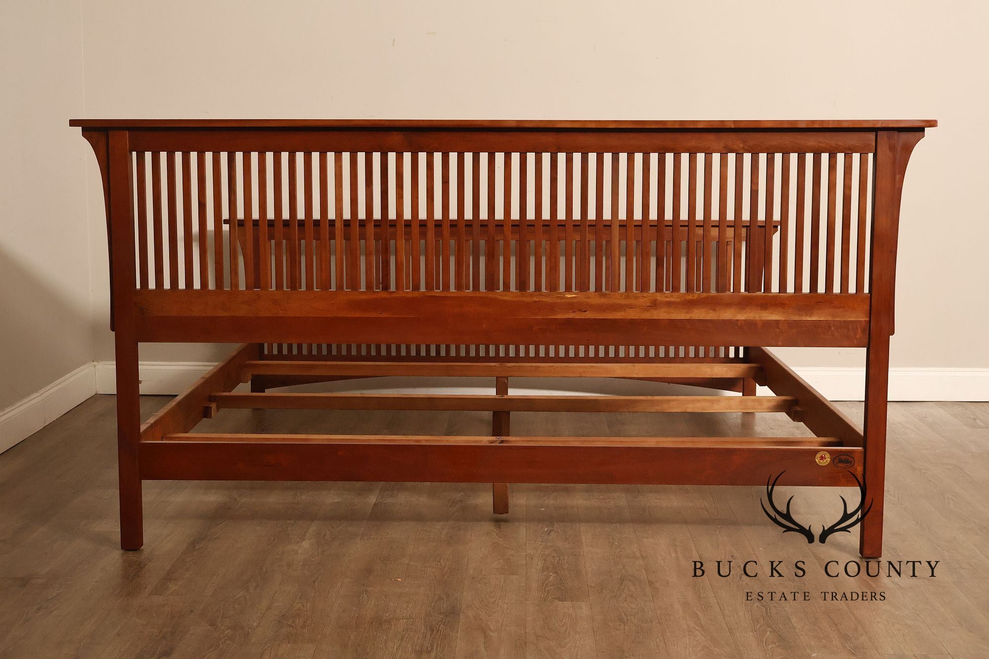 Stickley Mission Collection King Size Cherry Spindle Bed