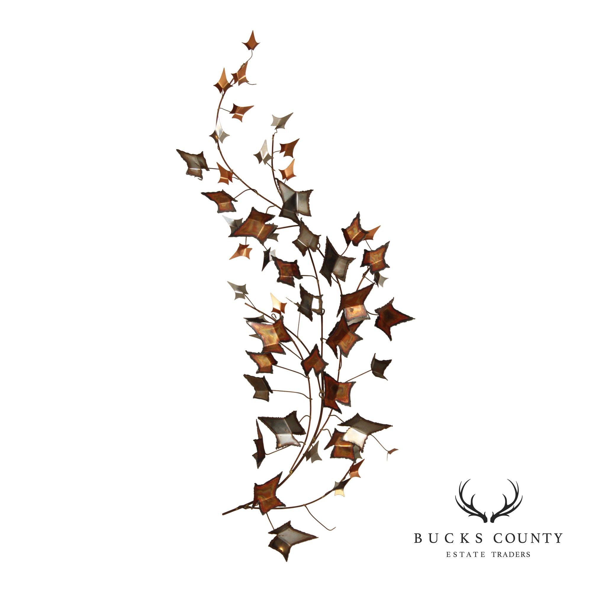 Curtis Jere Brutalist Wall Sculpture, Autumn Leaves