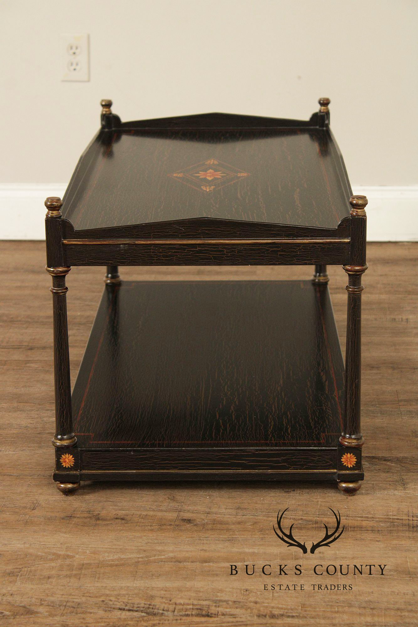 Regency Style Distressed Painted Coffee Table