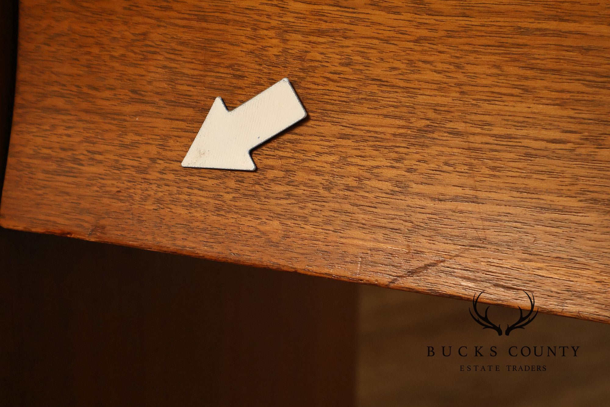 Mid Century Modern Sculpted Front Writing Desk