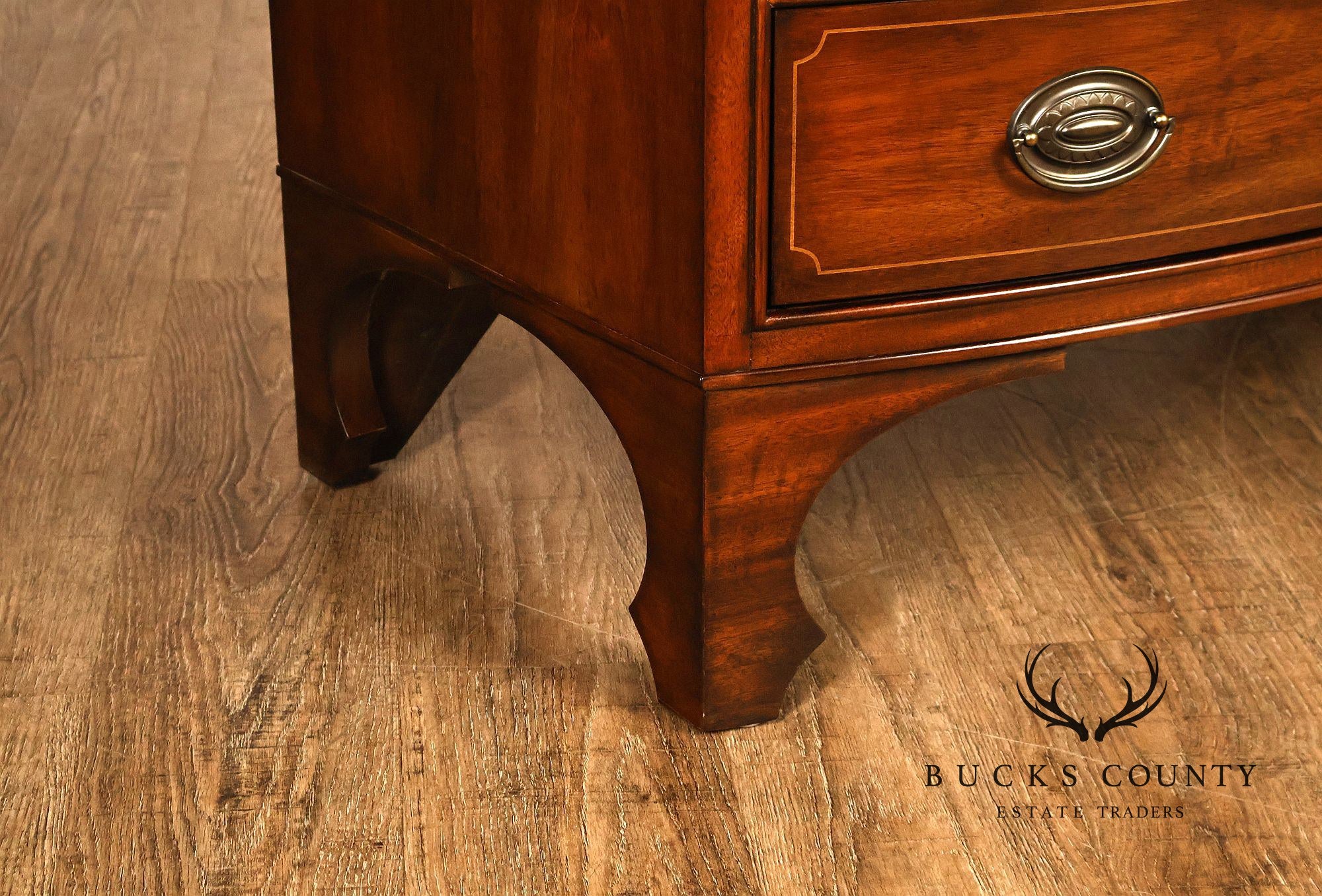 Drexel Heritage Covington Park Pair Of Mahogany Marble Top Bachelor Chests