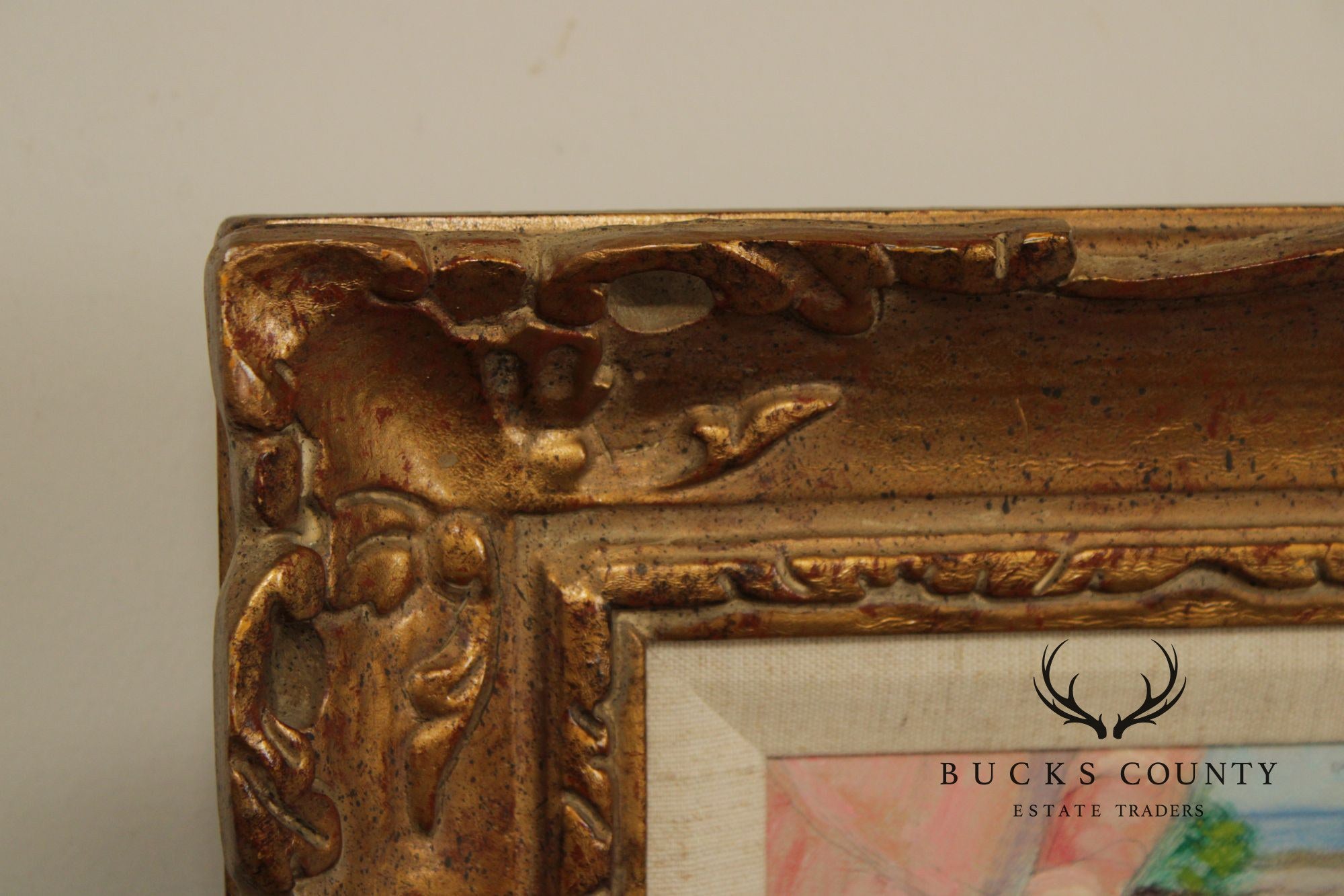 'Luigi Cagliani' Set Of 3 Small Oil Paintings In Heavy Gold Frames
