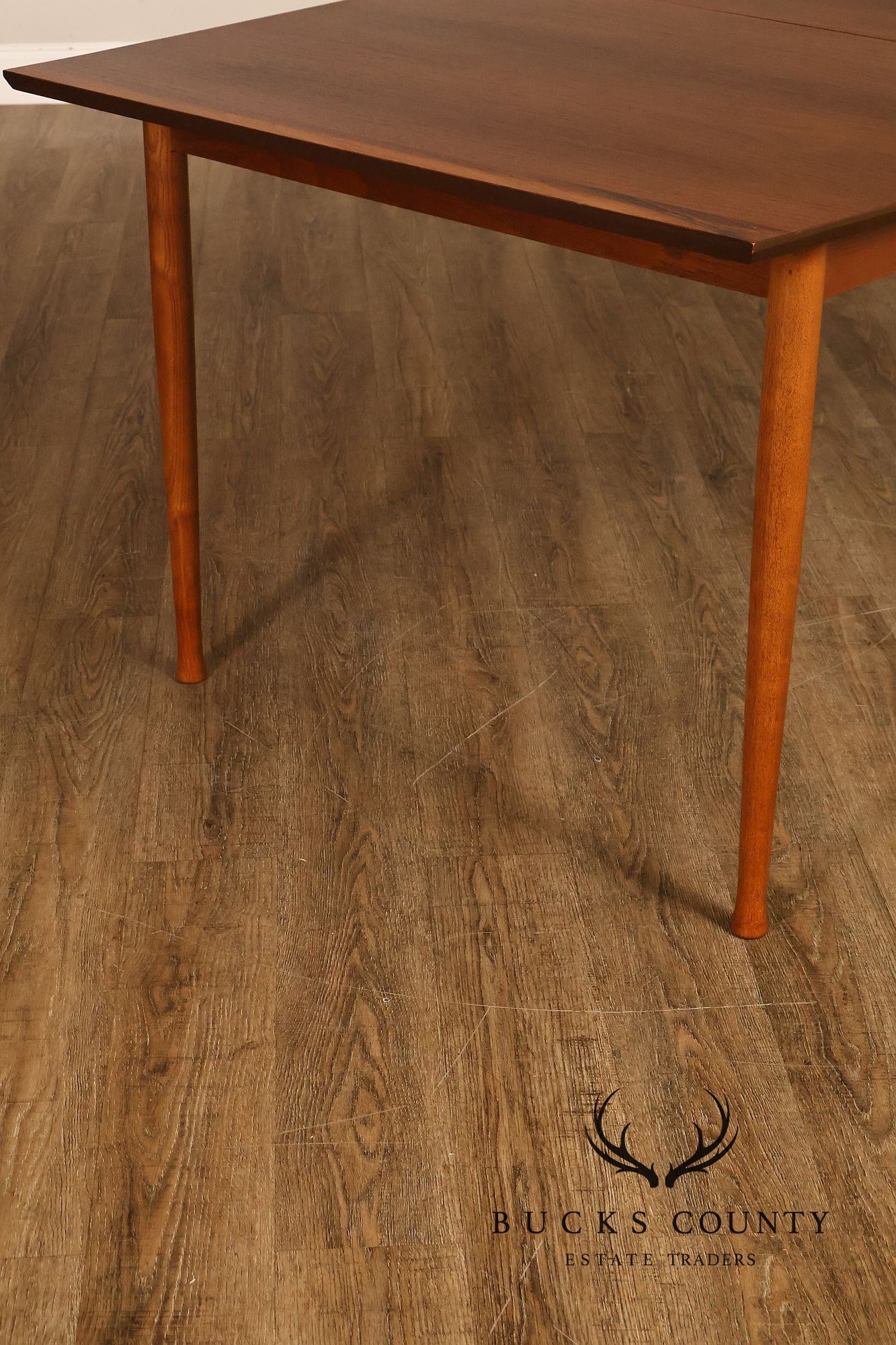 Mid Century Modern Walnut Dining Table With Leaf