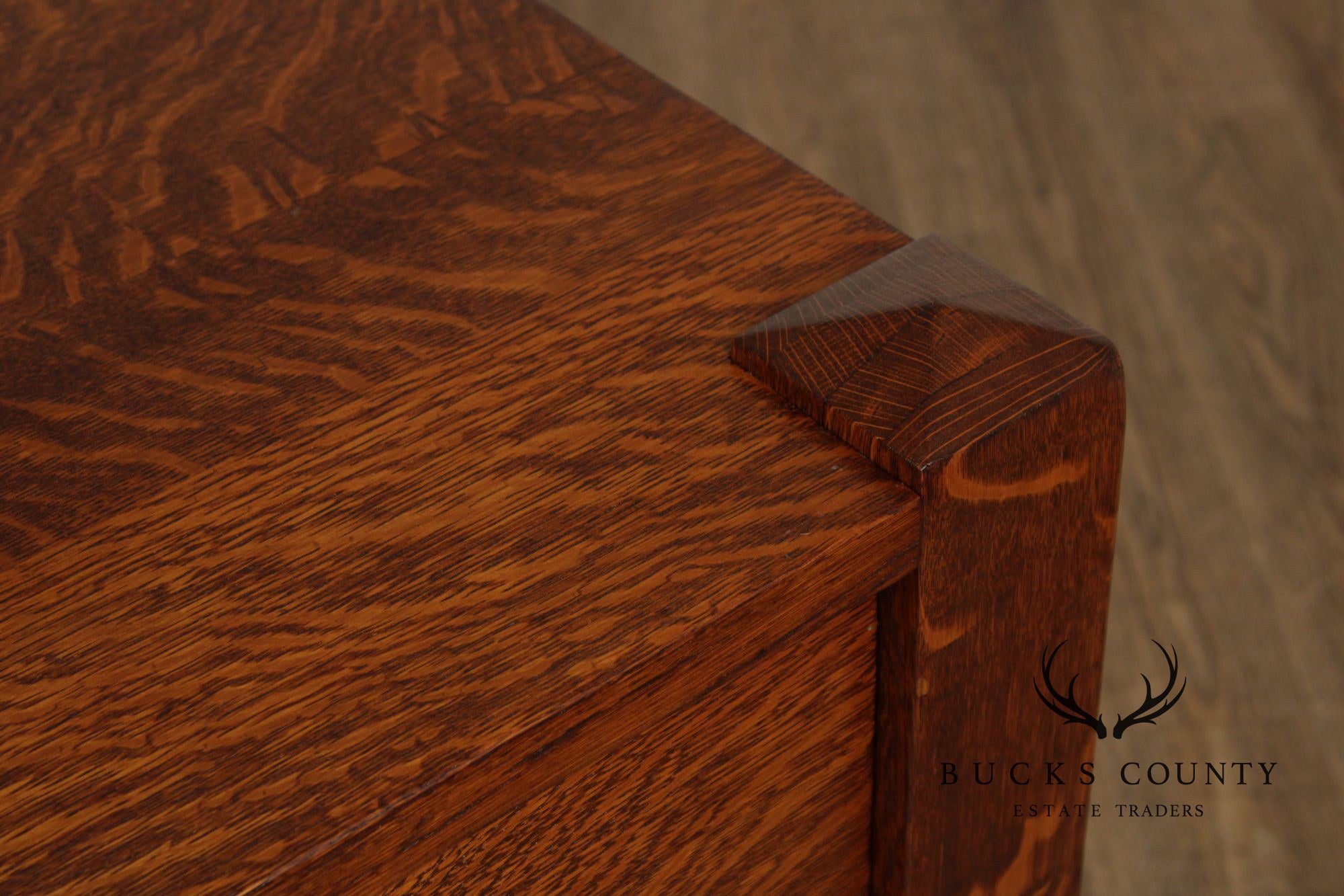 Antique Mission Oak Library Table