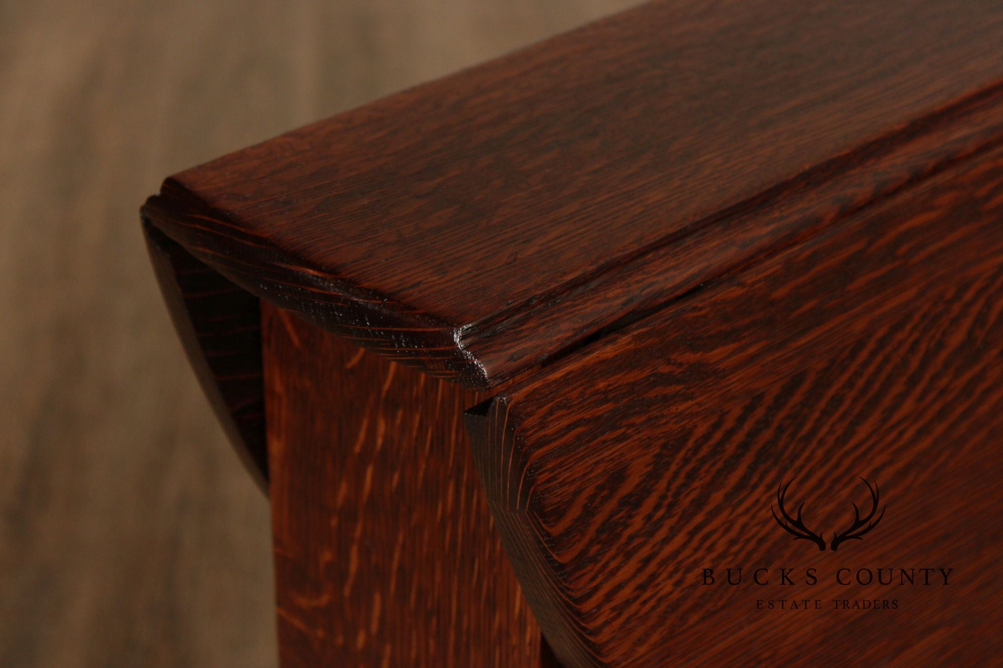 Antique Mission Oak Drop Leaf Table