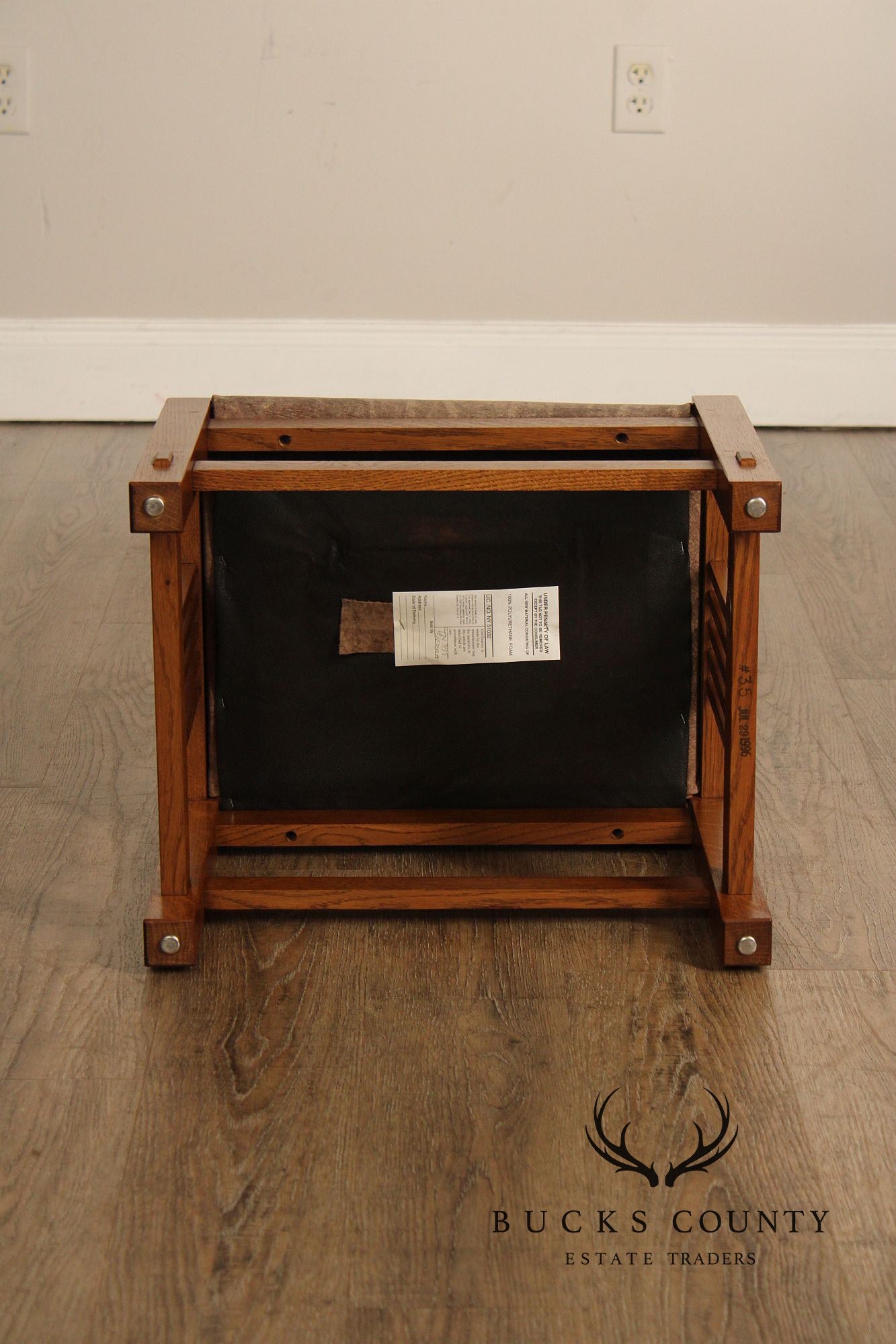 Stickley Mission Collection Oak and Leather Footstool