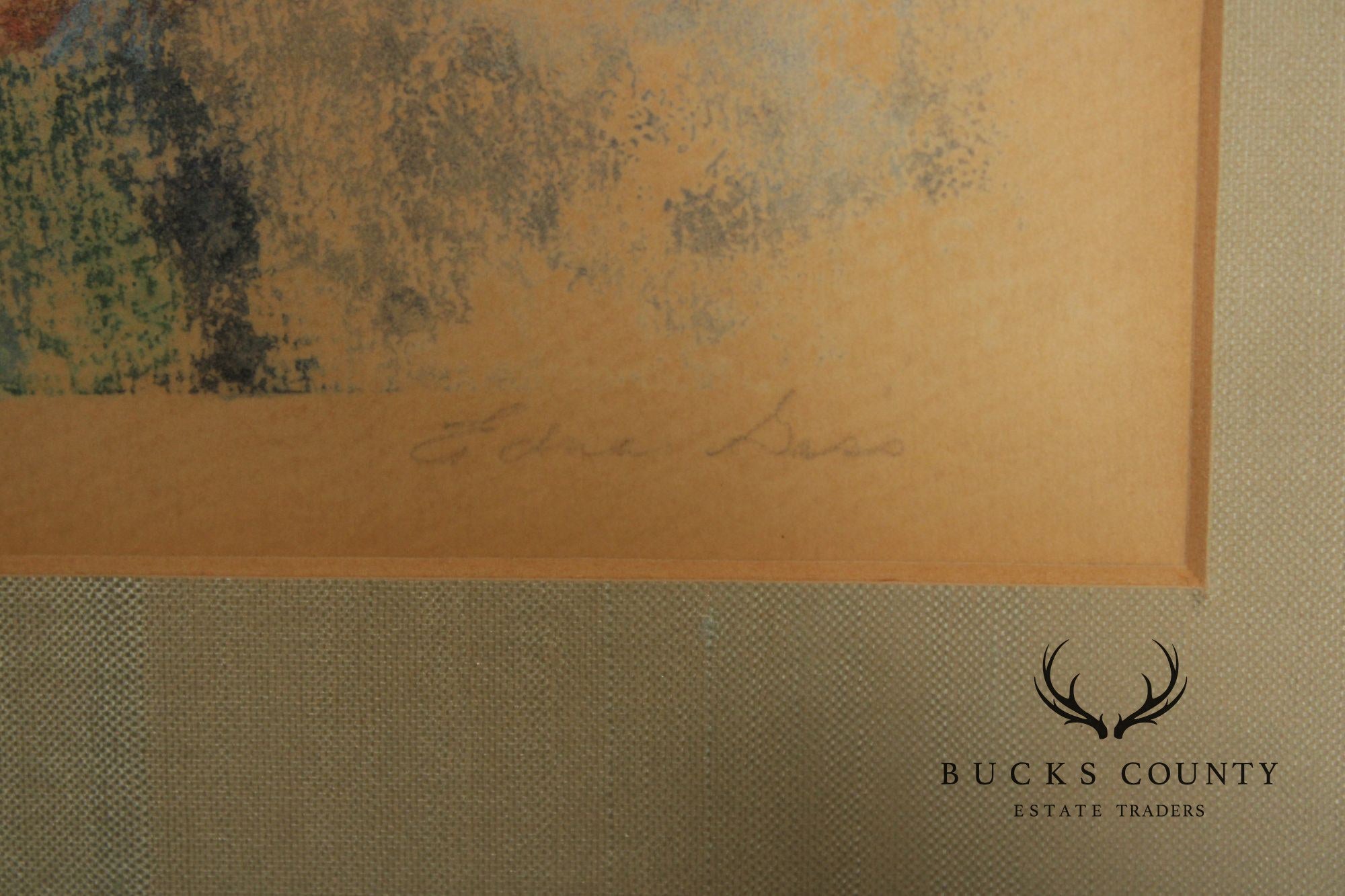 Edna Bass Impressionist Style Pastel Painting, 'Maternité'