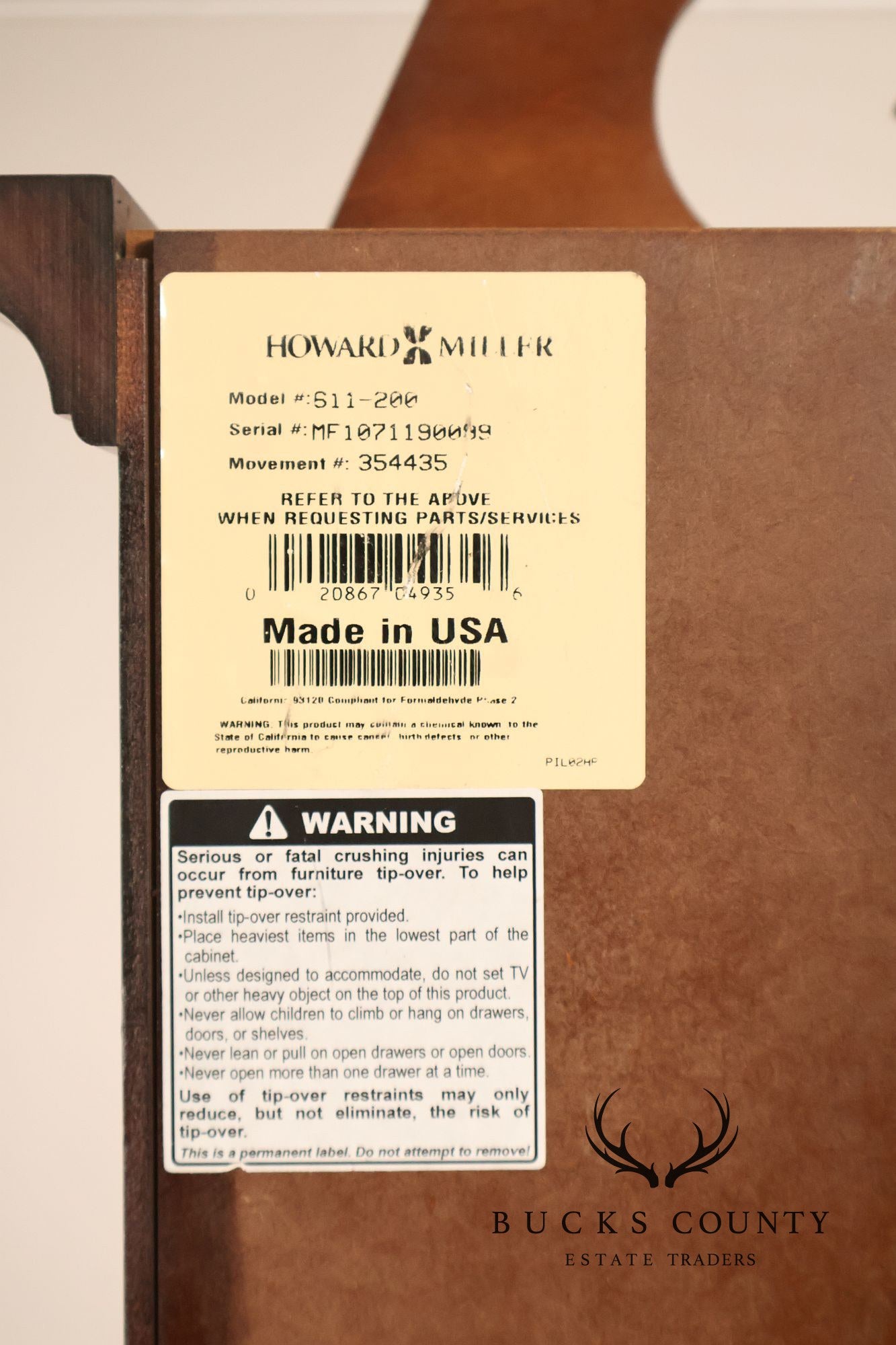 Howard Miller Baldwin Grandfather Clock