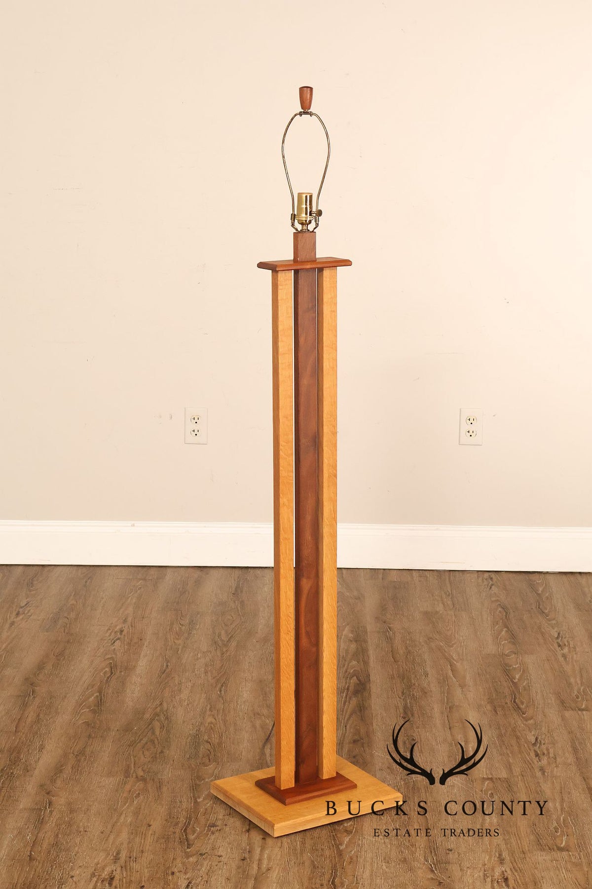 Studio Crafted Mixed Wood Floor Lamp