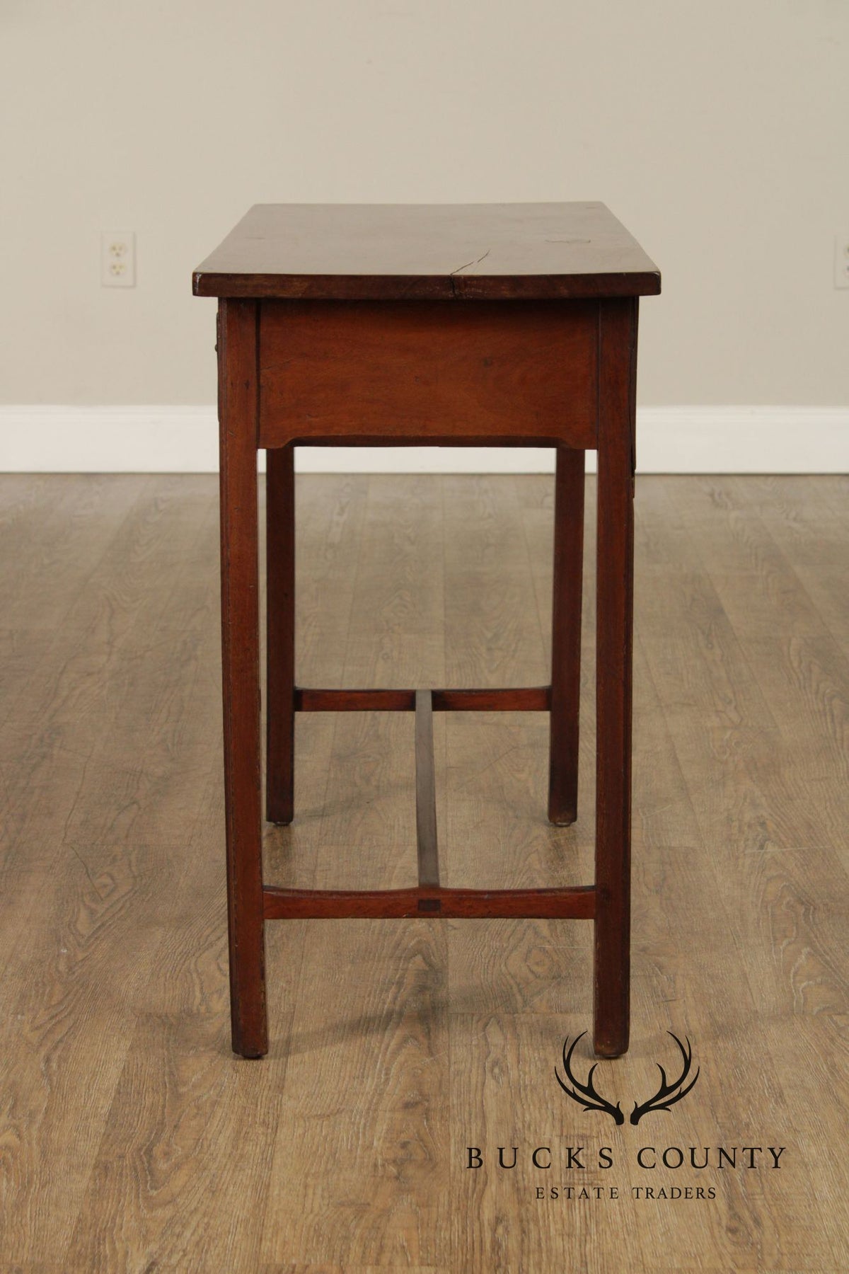 Antique Mahogany Two-Drawer Console Table