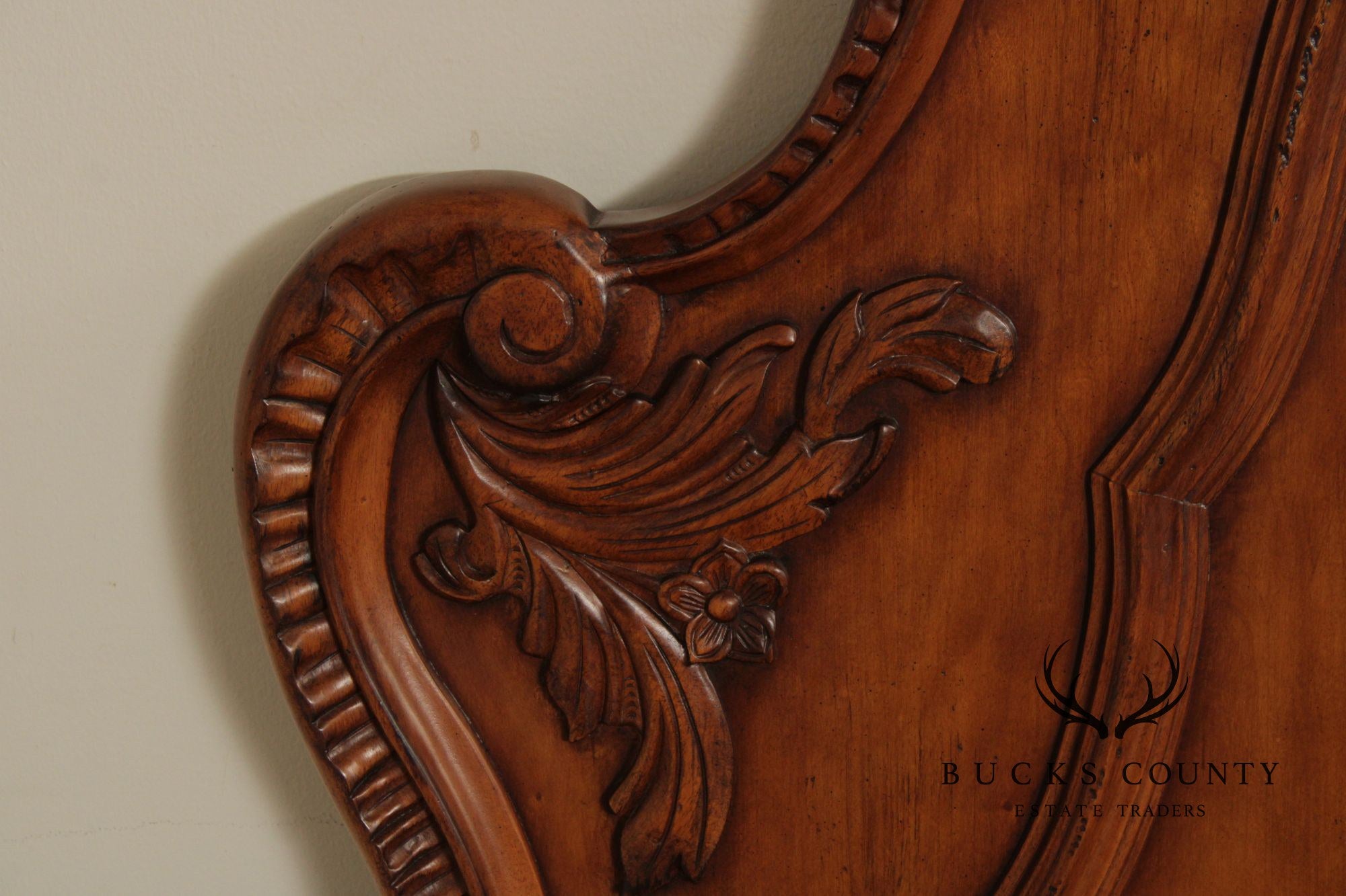 Century Furniture French Style Coeur de France Cherry Queen Headboard