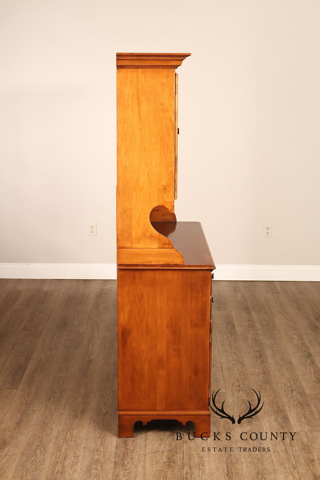 Hitchcock Two Piece Maple Step Back Hutch