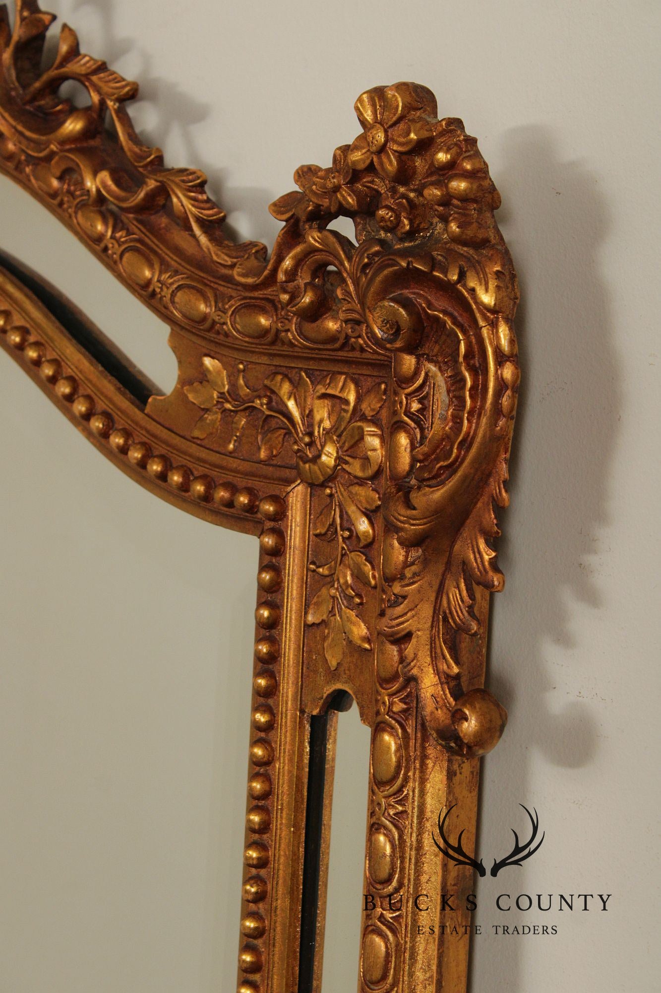 Large Ornately Gilt Carved Wall Mirror