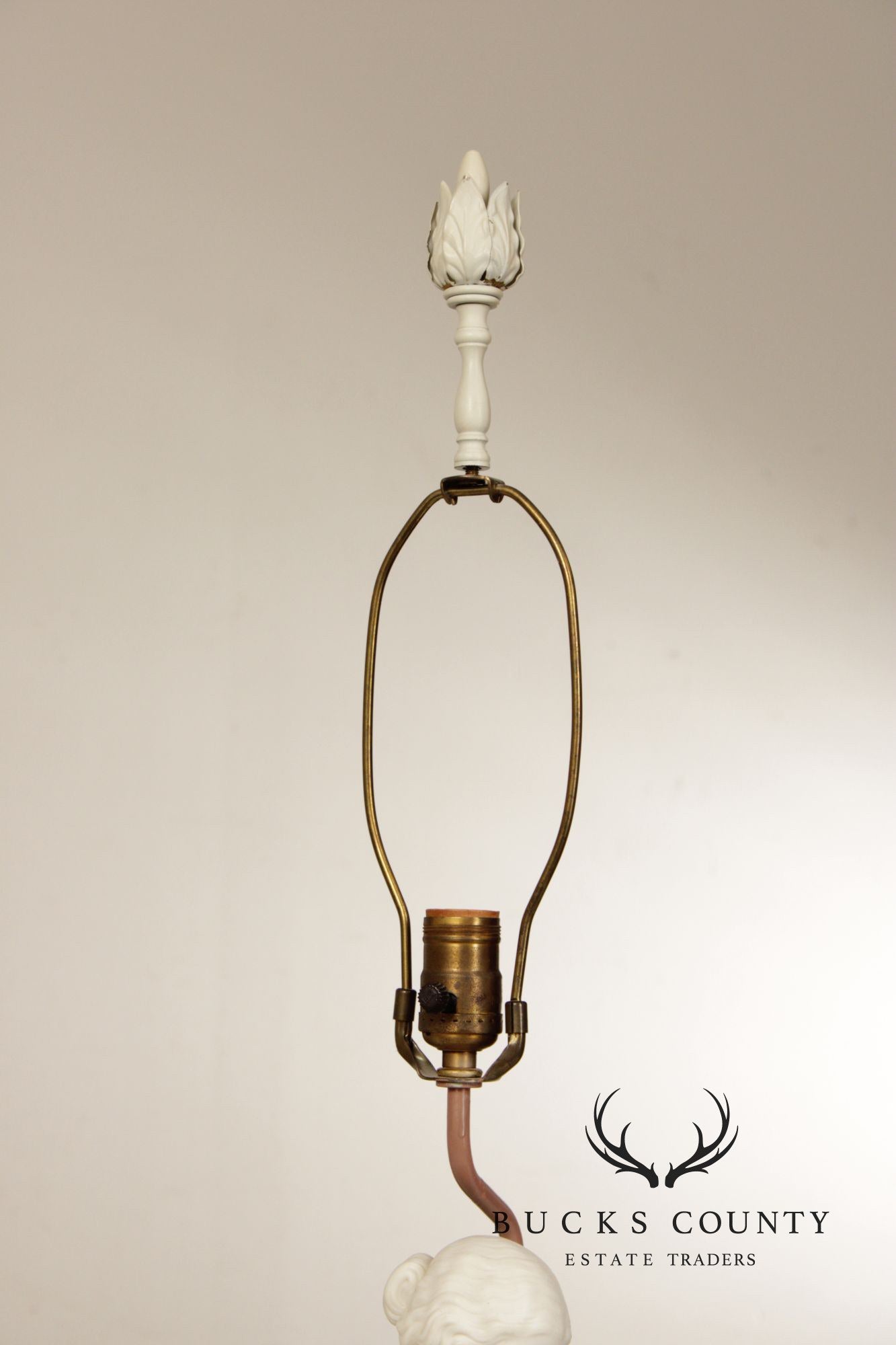 William Calder Marshall Bisque 'Resignation' Table Lamp