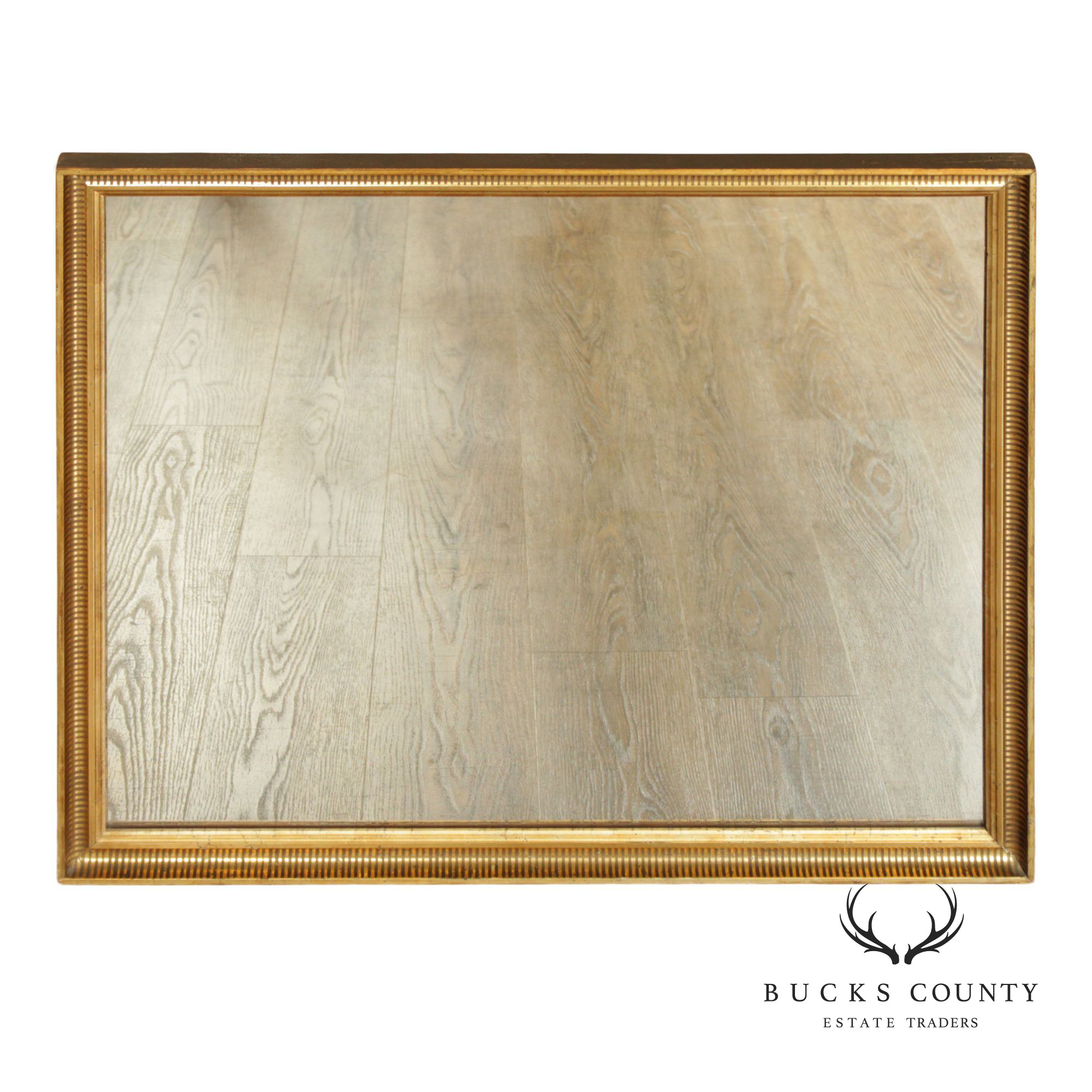 Vintage Giltwood Rectangular Wall Or Over Mantle Mirror