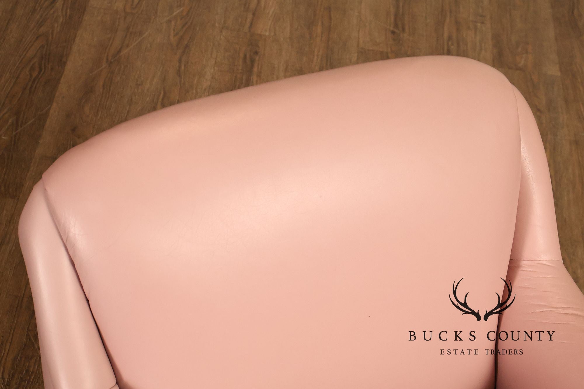 Vintage Lazar Industries East Pair Of Contemporary Modern Pink Upholstered Armchairs