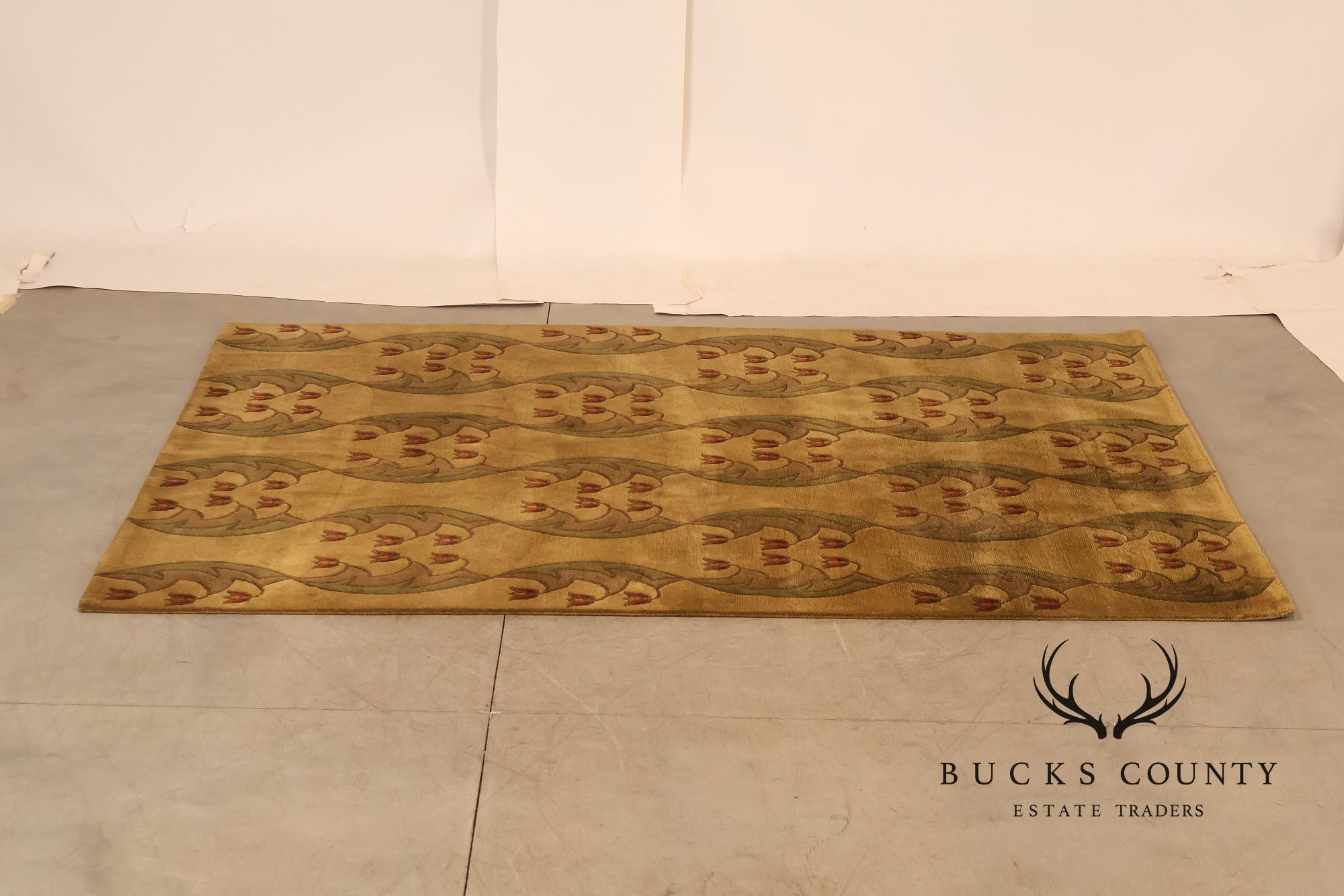 Stickley Designer Rugs Wool Area Rug Tulip Pattern 9x12