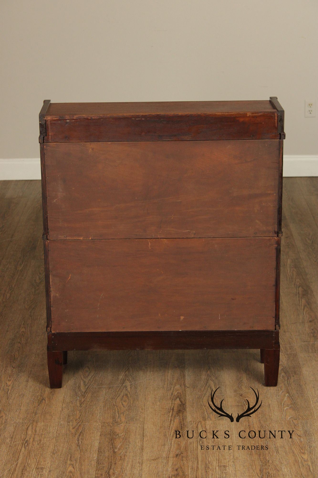 Globe Wernicke Antique Walnut Two-Section Barrister Bookcase