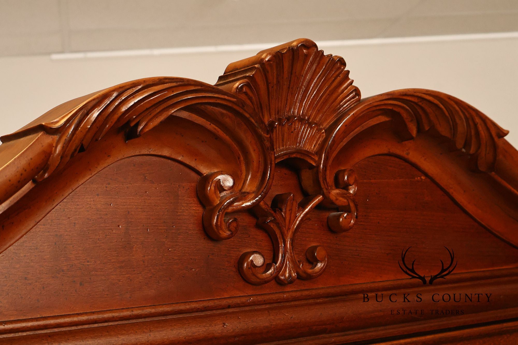 Stanley Furniture Traditional Carved Cherry Bedroom Storage Armoire
