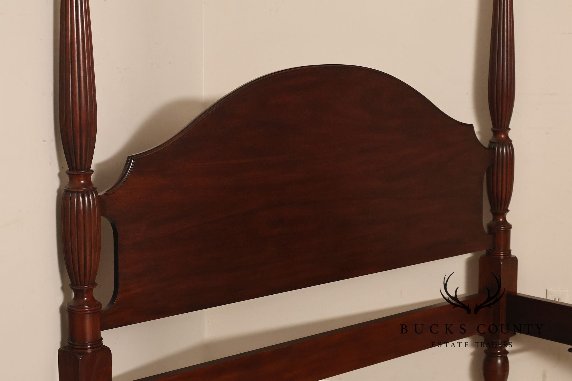 Henkel Harris Carved Mahogany Queen Poster Bed