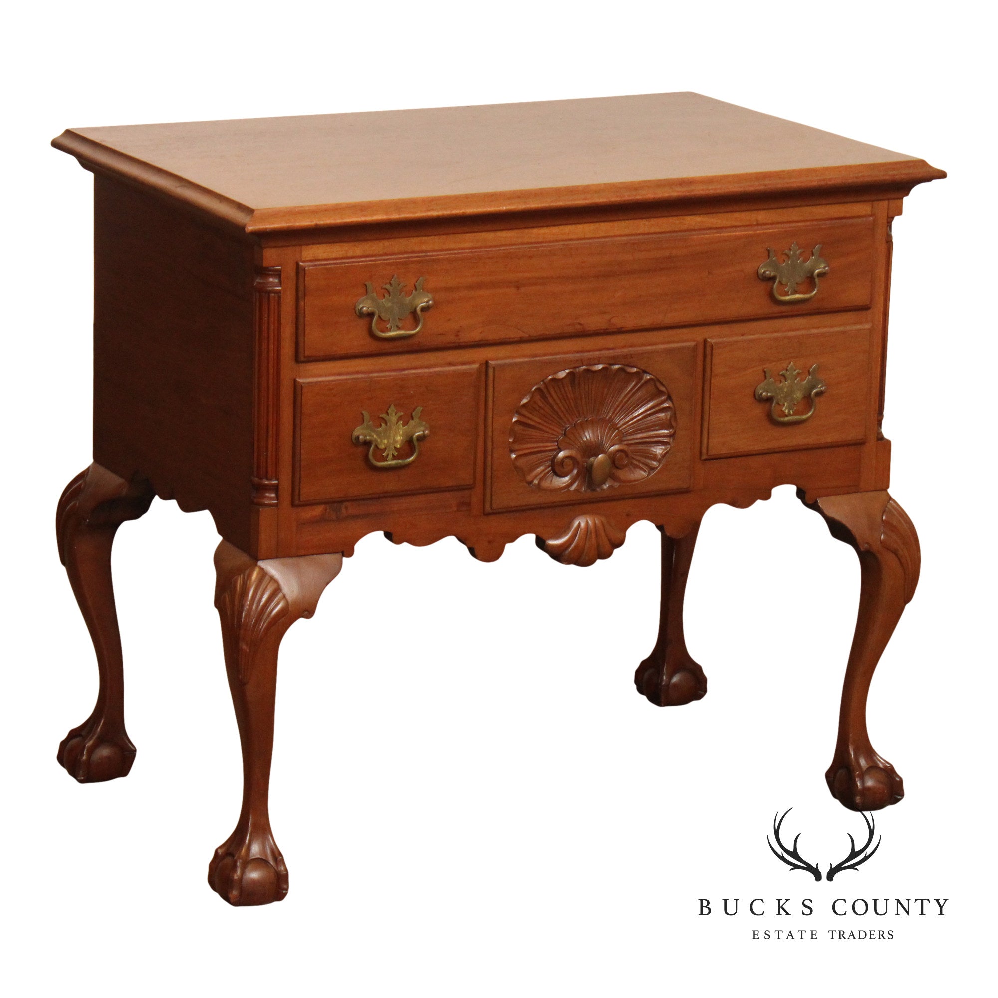 Antique Philadelphia Chippendale Style Mahogany Lowboy