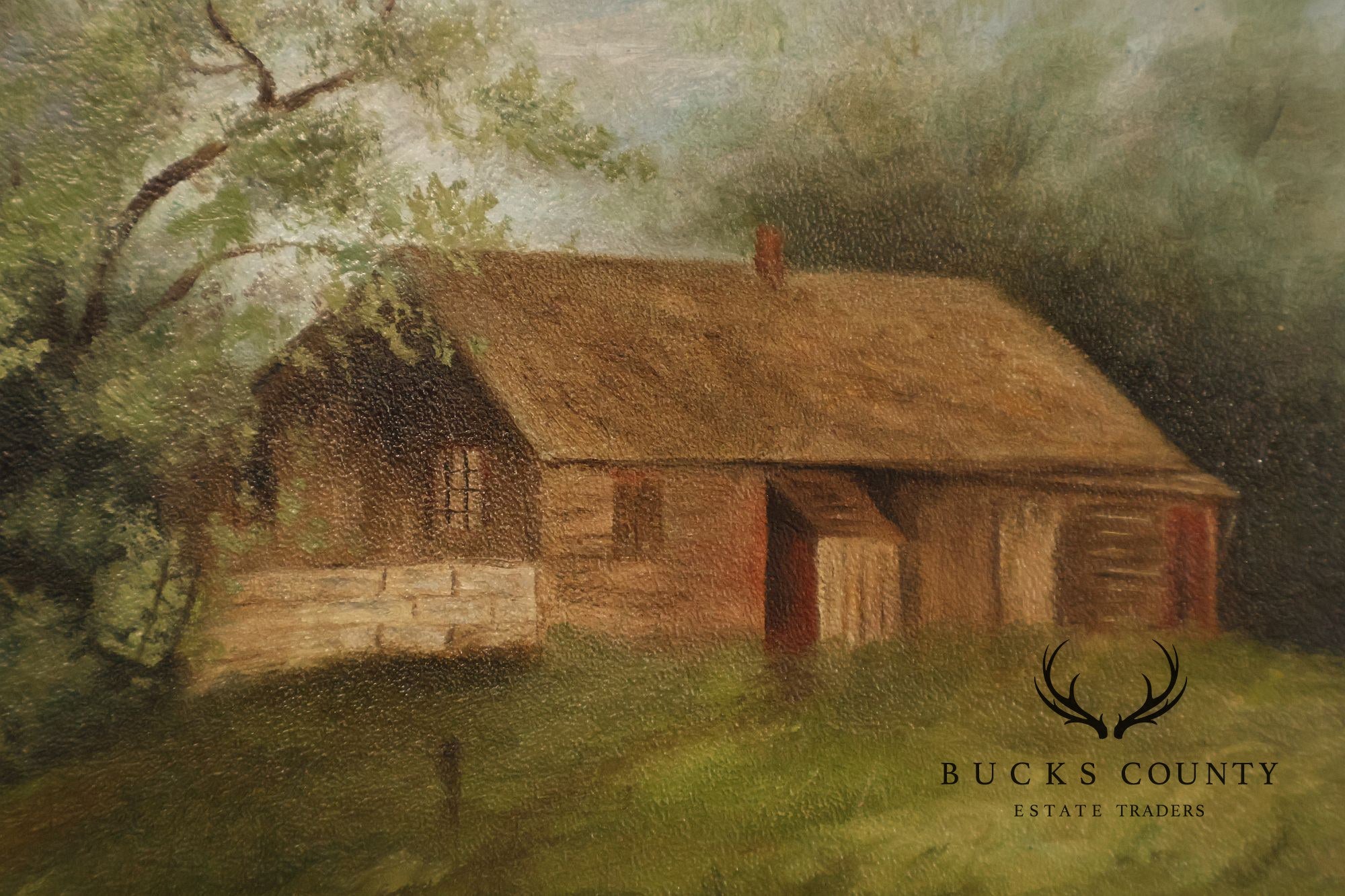 Artist Signed Vintage Oil Painting, Homestead