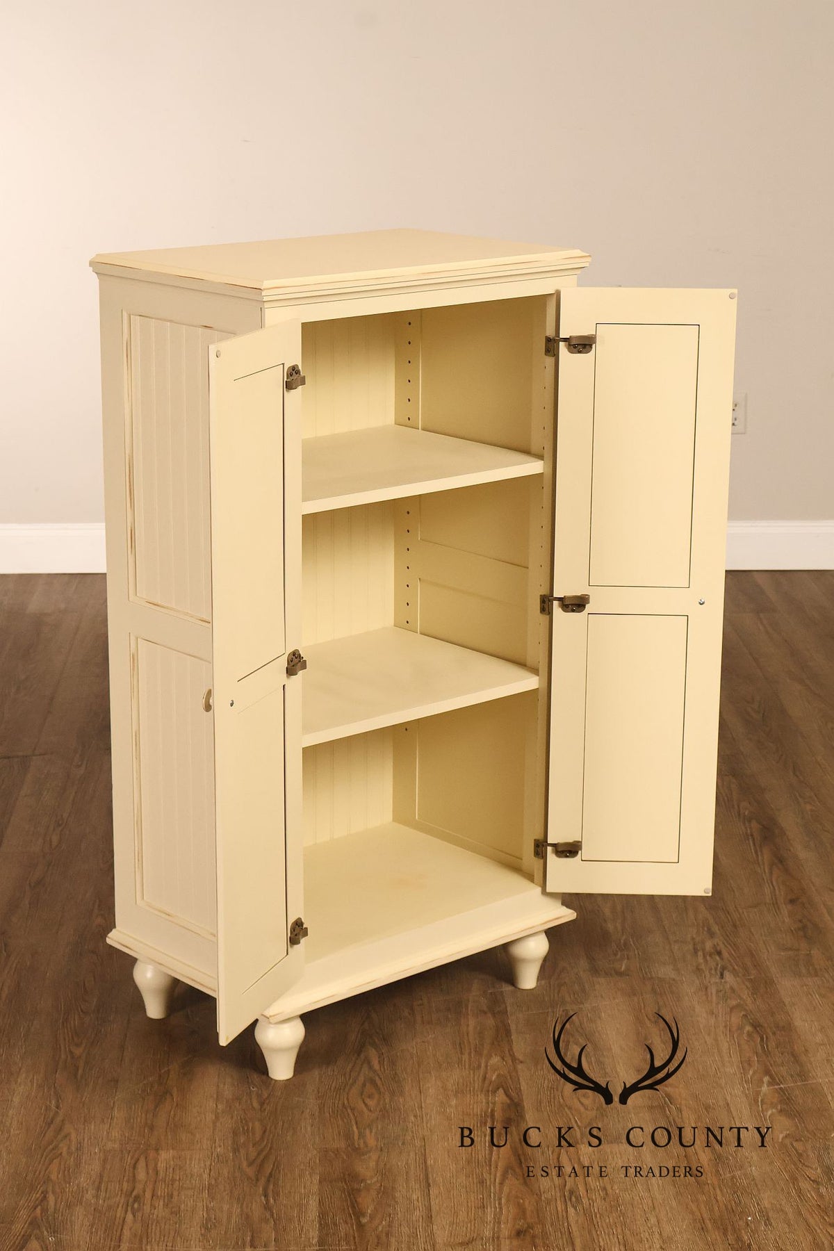 Coastal Style Painted Linen Cabinet