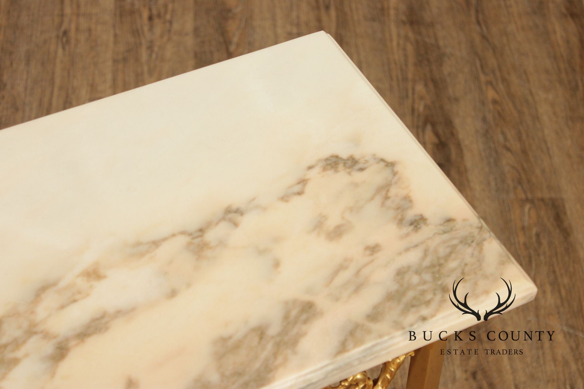 Italian Marble Top Gilt Bronze Console Table