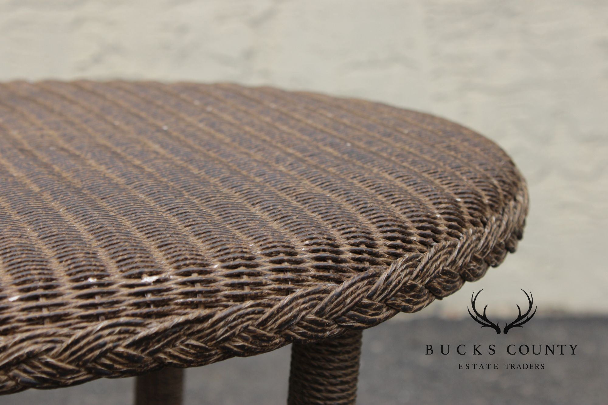 Lloyd Loom Outdoor Patio Wicker Side Table