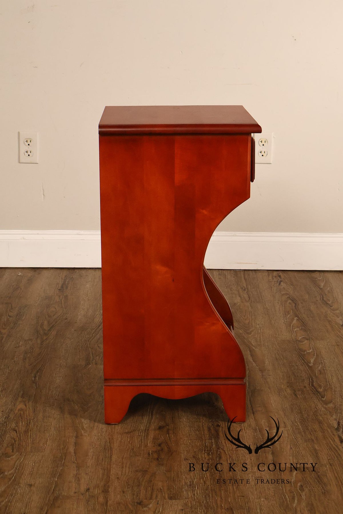 Traditional Maple One-Drawer Open Shelf Nightstand