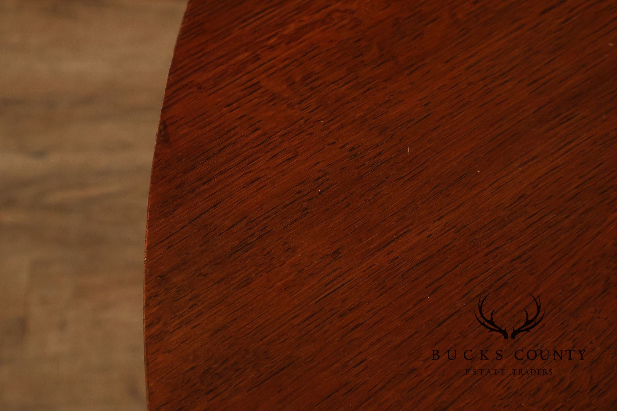 Stickley Mission Collection Round Oak Expandable Dining Table