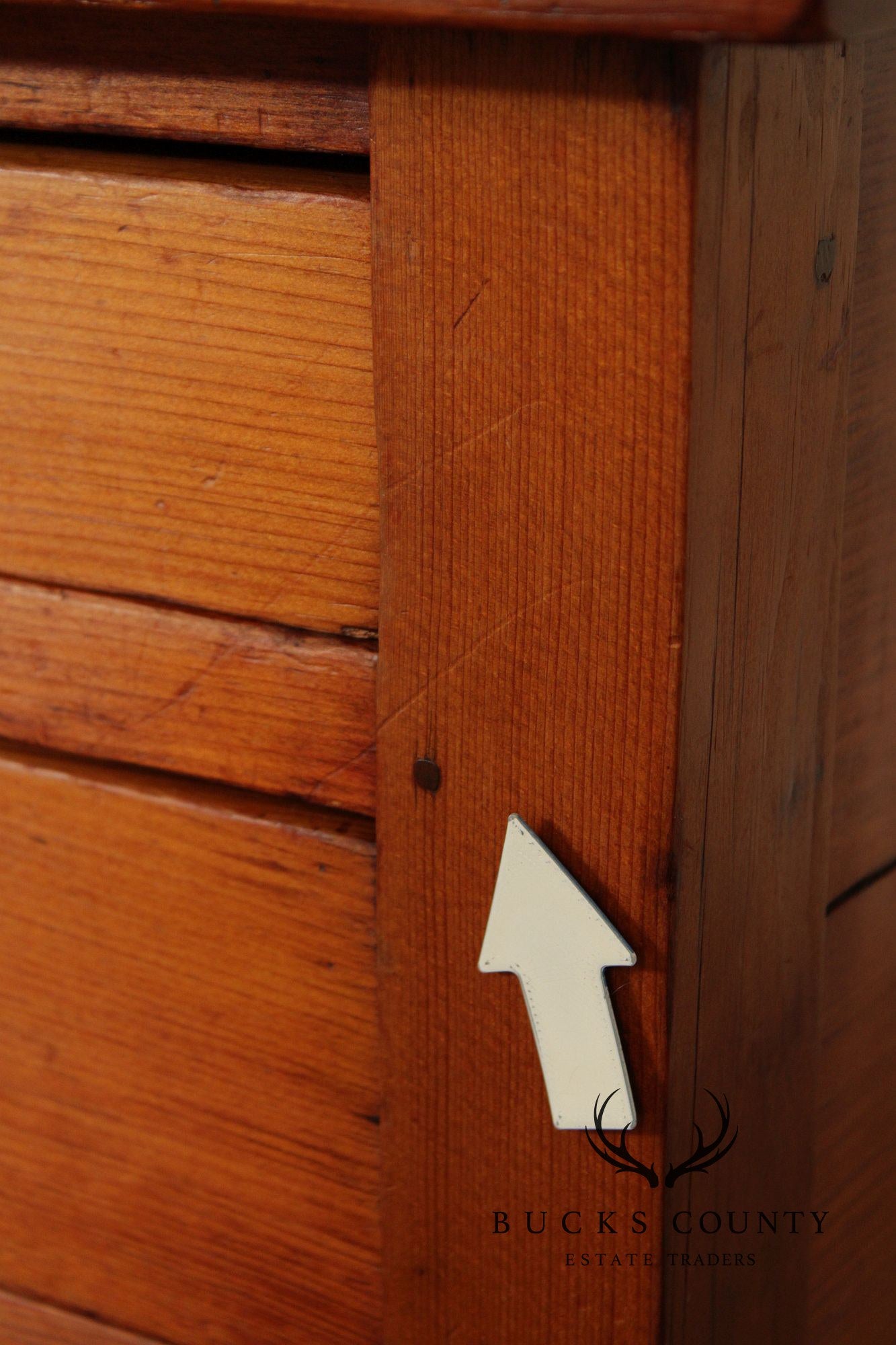 Antique Sheraton Two-Drawer Poplar Nightstand Work Table