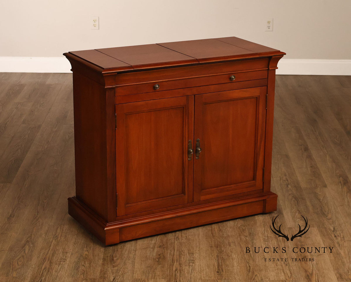 Ethan Allen 'Medallion' Cherry Flip-Top Server