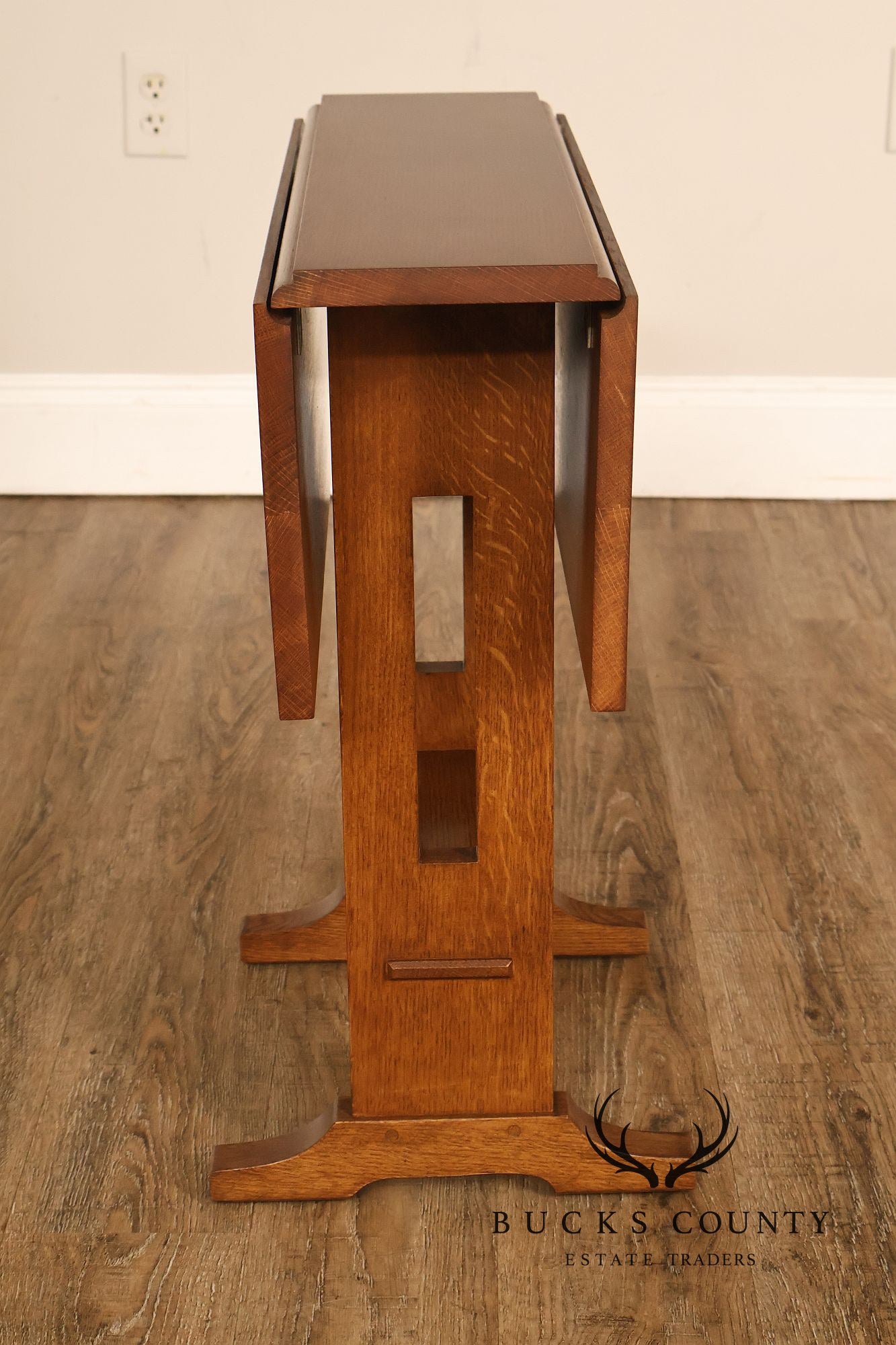 Stickley Mission Collection Oak Drop Leaf Side Table