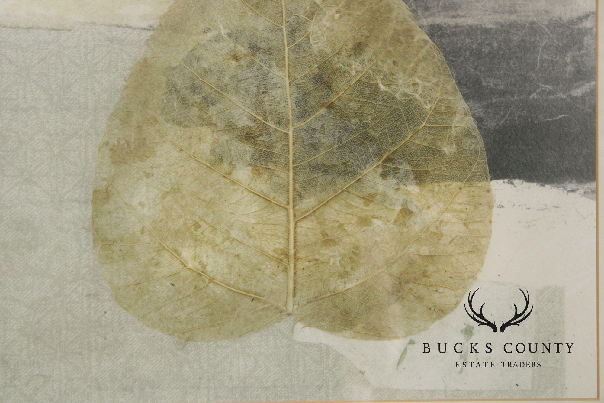 Elena Ray Pair of Botanical Prints, 'Wabi-Sabi Bodhi Leaf Collage 3' and 'Wabi-Sabi Bodhi Leaf Collage 4'